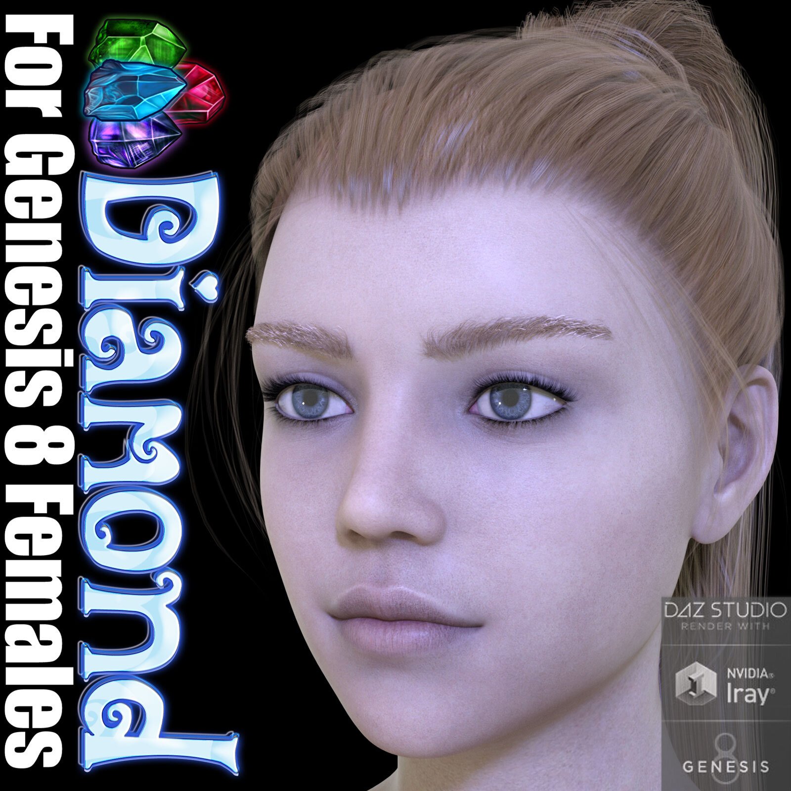 Precious Gems Diamond for Genesis 8 Females by: 3DLoki, 3D Models by Daz 3D