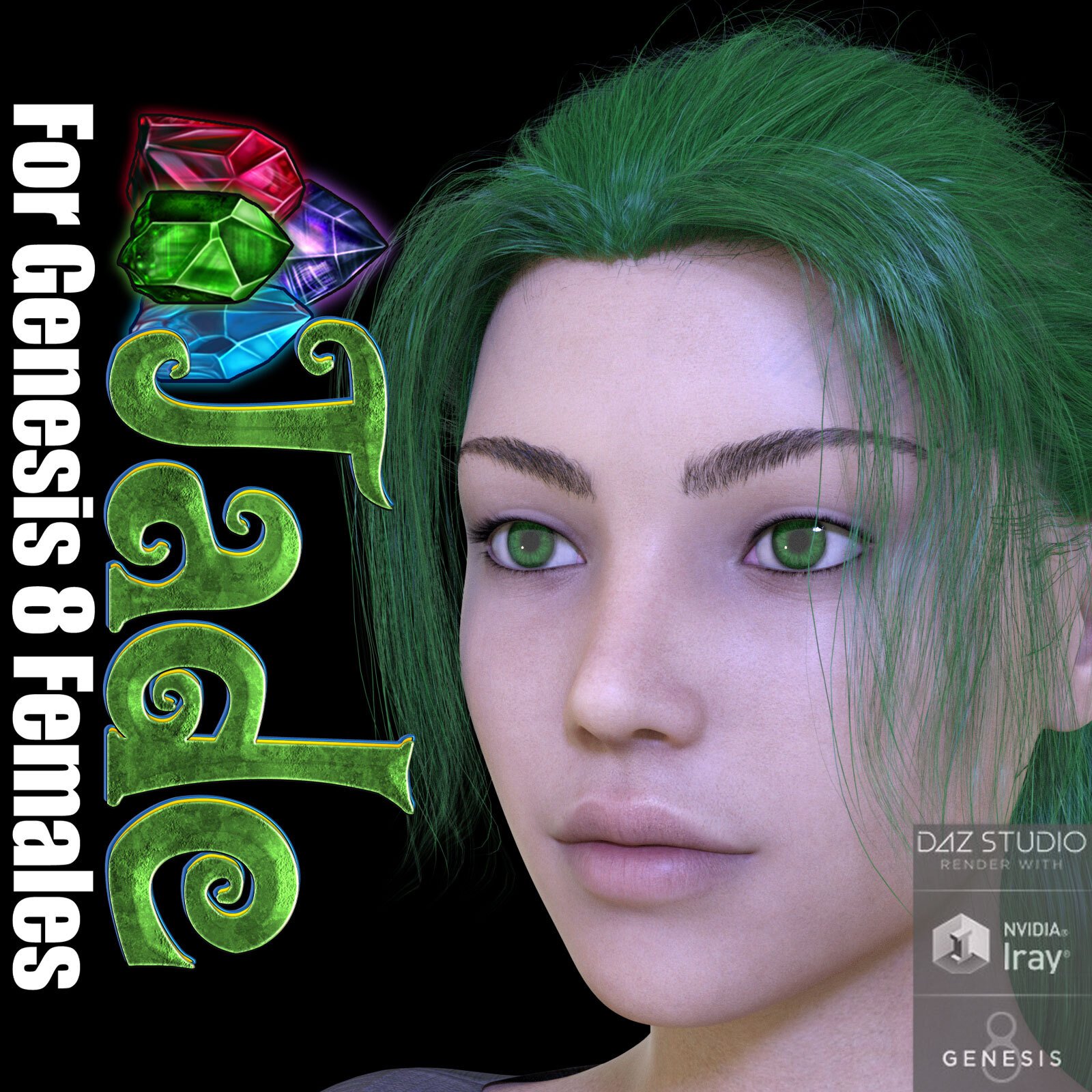 Precious Gems Jade for Genesis 8 Females by: 3DLoki, 3D Models by Daz 3D