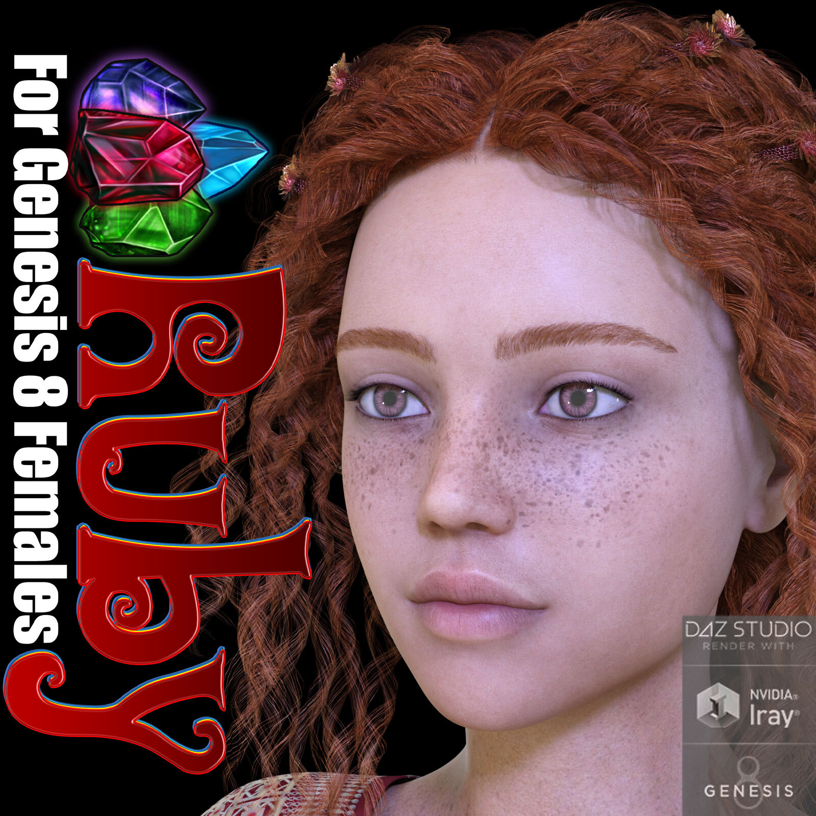 Precious Gems Ruby for Genesis 8 Females by: 3DLoki, 3D Models by Daz 3D