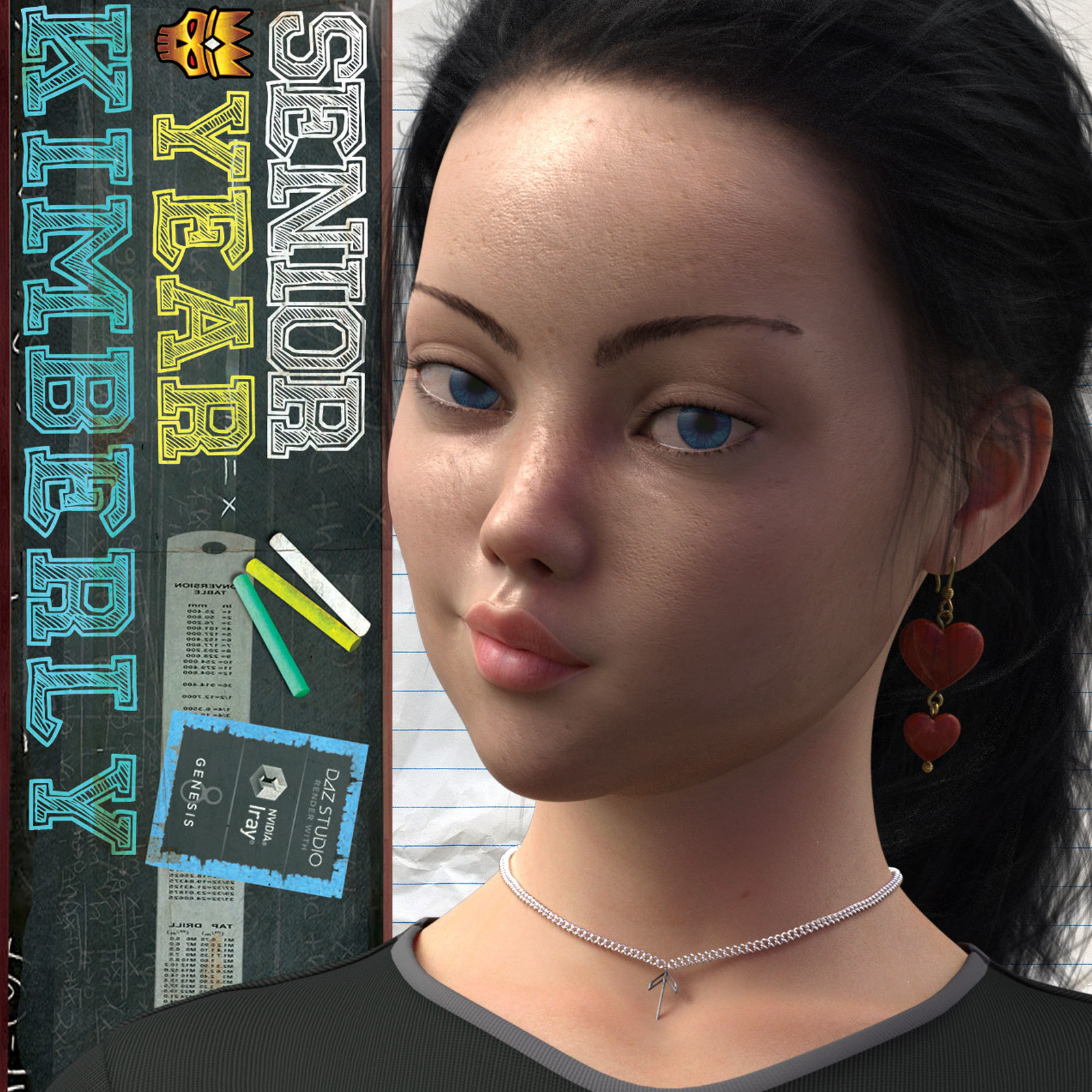 Senior Year: Kimberly for Genesis 8 Female by: 3DLoki, 3D Models by Daz 3D