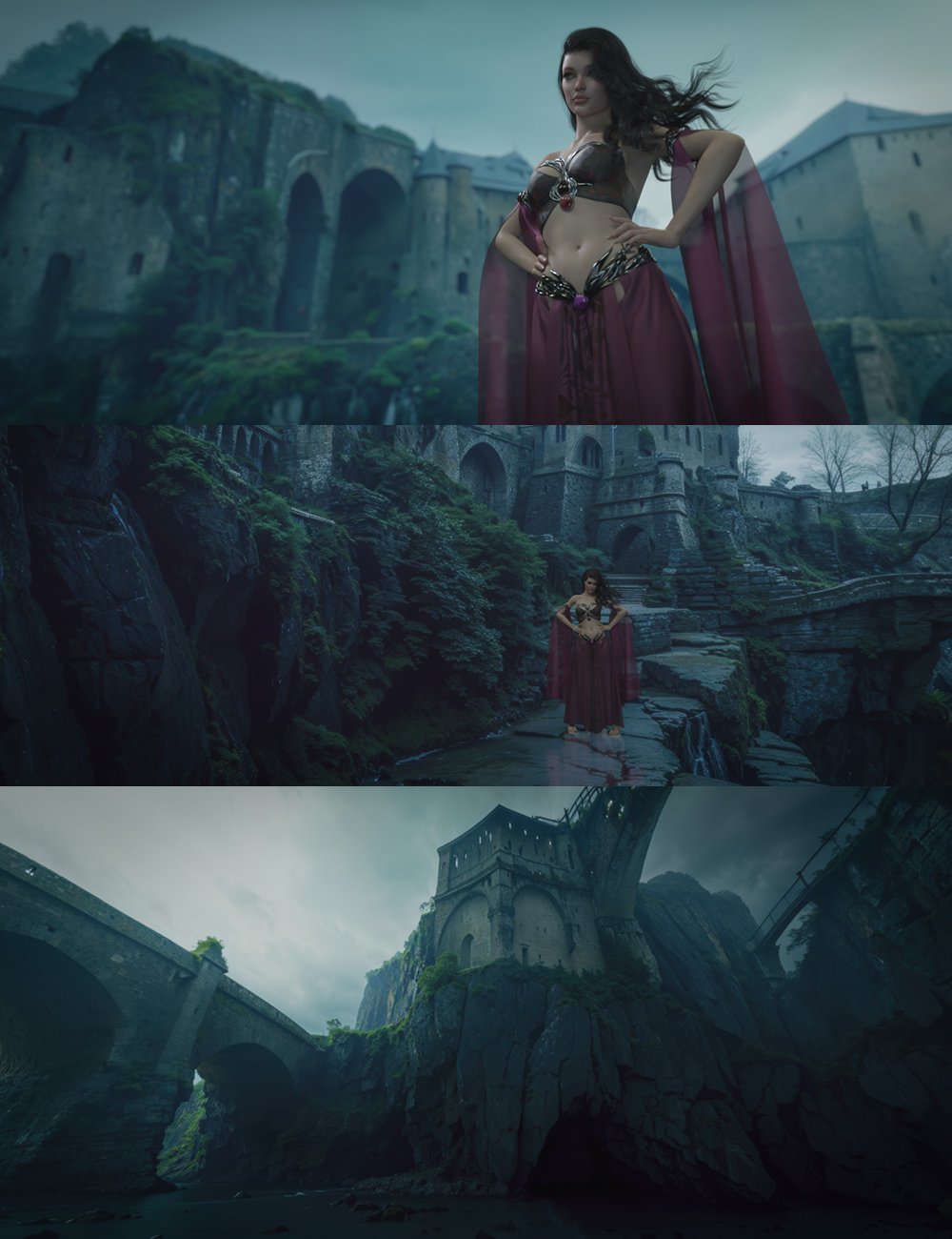 Epic HDRI Fantasy Castles by: Dreamlight, 3D Models by Daz 3D