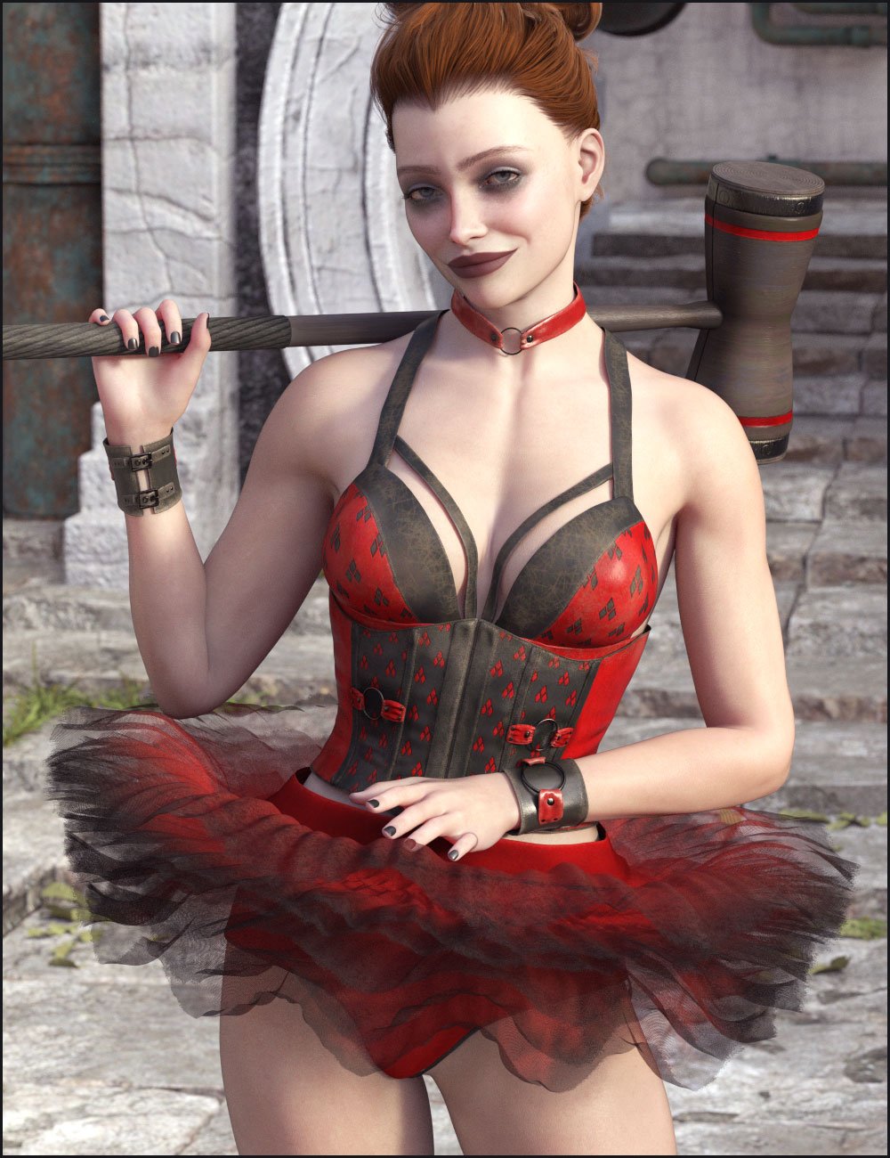 Barre Noir - Textures for Barre Sinister Outfit for Genesis 9 by: Arien, 3D Models by Daz 3D