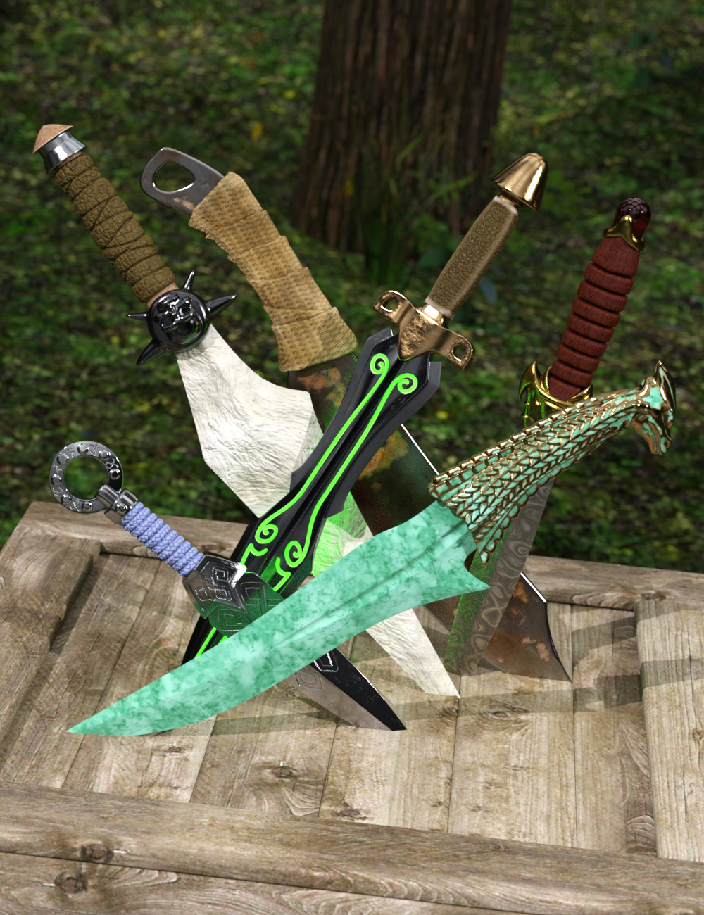 Daggers of Power by: Valandar, 3D Models by Daz 3D