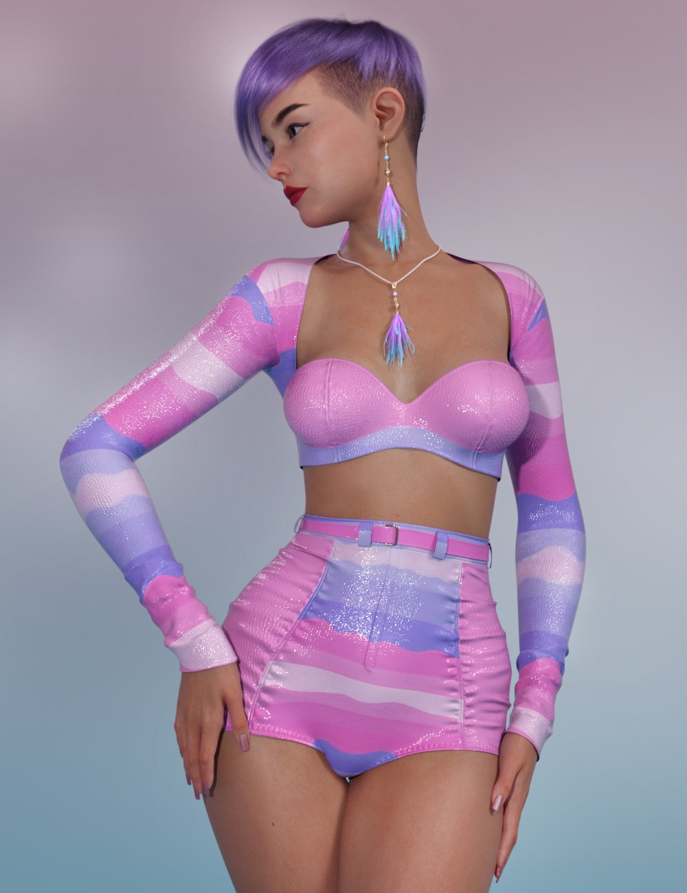 Explore Textures for dForce Absolute High Waist Outfit for Genesis 9 by: alexaana, 3D Models by Daz 3D