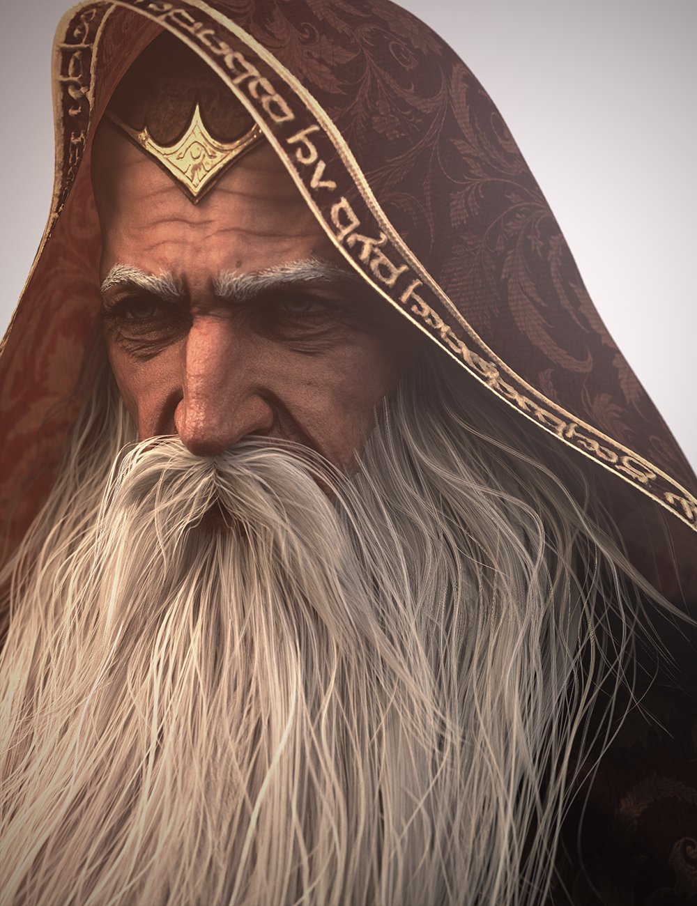 Wise Wizard Remastered Beard by: Luthbel, 3D Models by Daz 3D