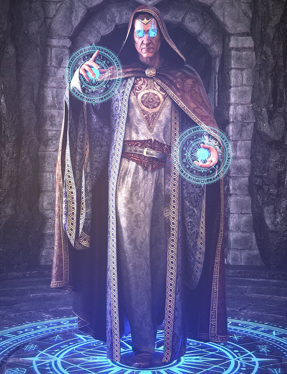 Wise Wizard Remastered HD-dForce Clothes by: Luthbel, 3D Models by Daz 3D