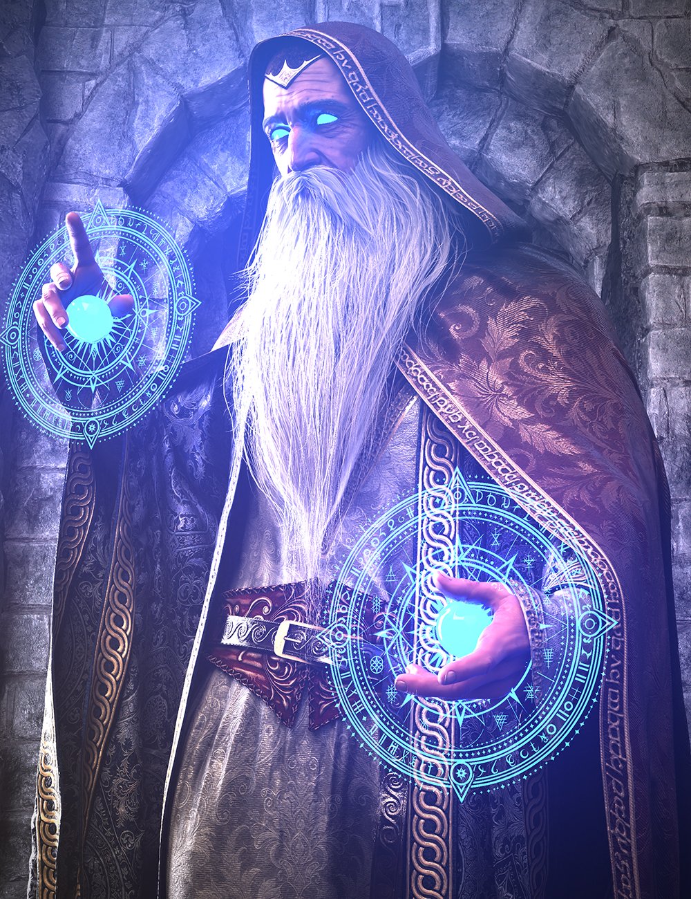 Wise Wizard Remastered HD Bundle by: Luthbel, 3D Models by Daz 3D