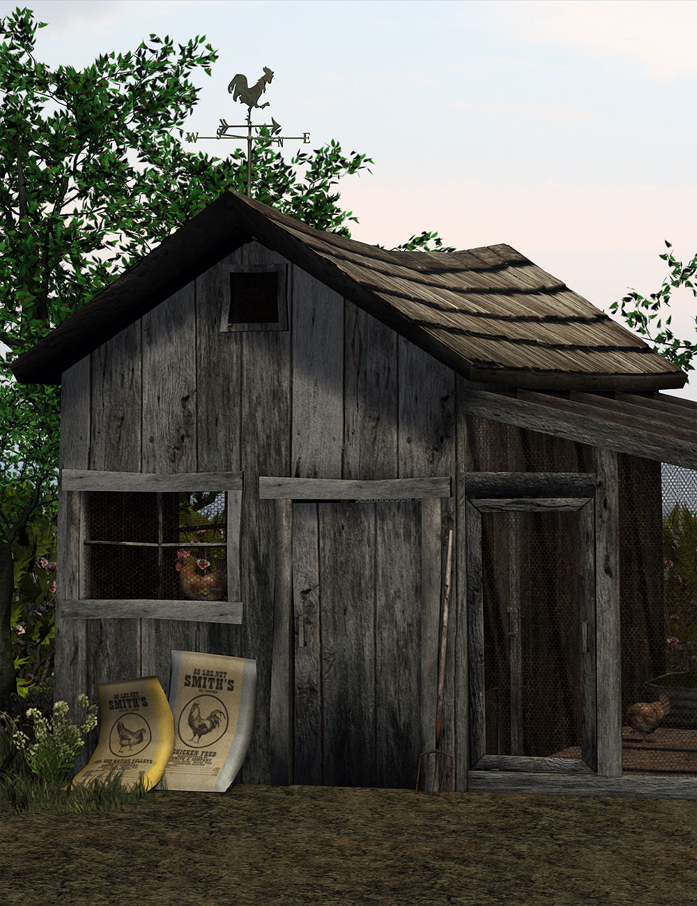 The Chicken Coop by: Orestes Graphics, 3D Models by Daz 3D
