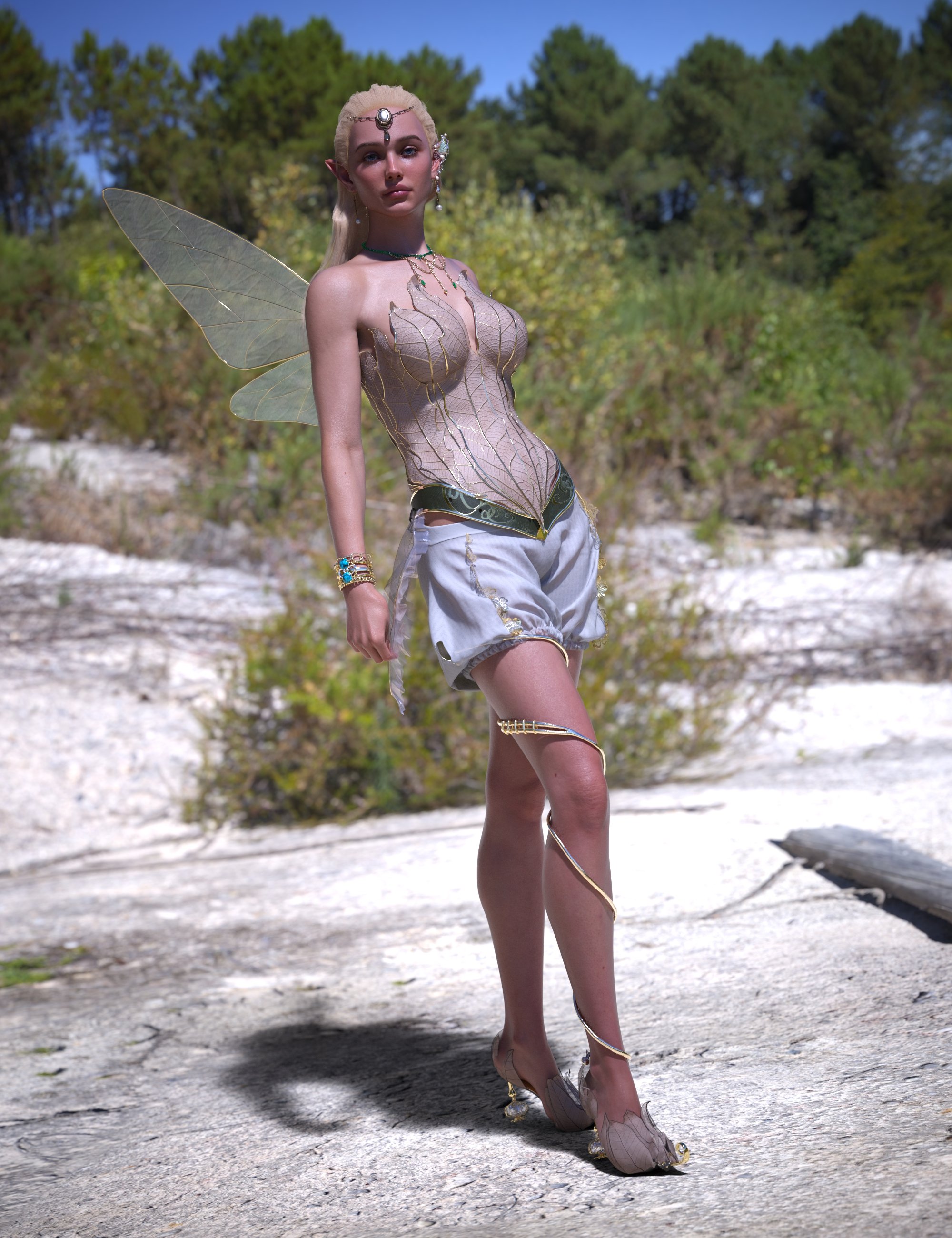 UltraHD IRAY HDRI With DOF - Pines Rock by: Bob CallawahCake One, 3D Models by Daz 3D