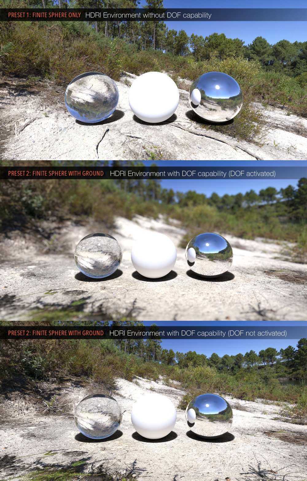 UltraHD IRAY HDRI With DOF - Pines Rock