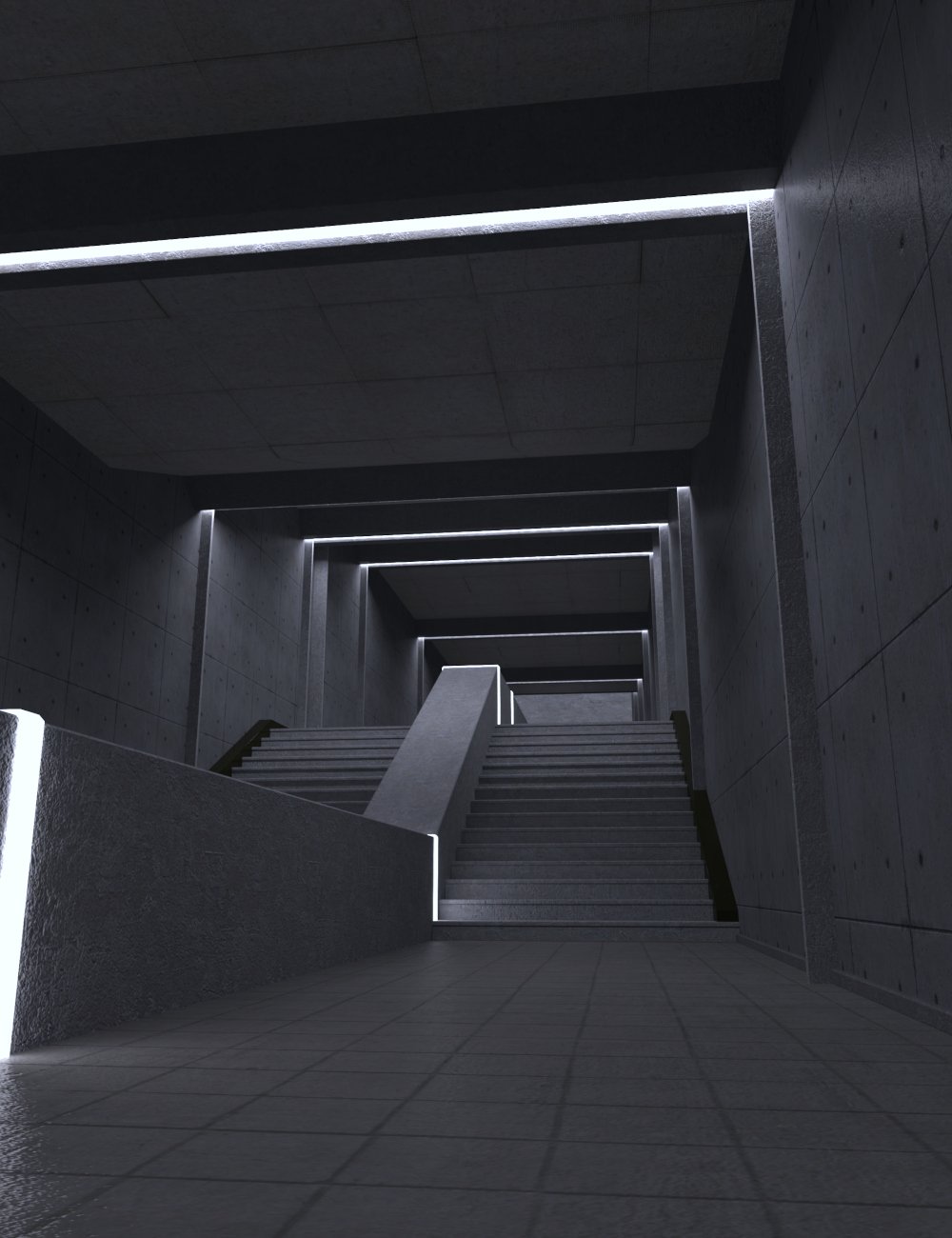Dystopian Stairway Vignette by: , 3D Models by Daz 3D