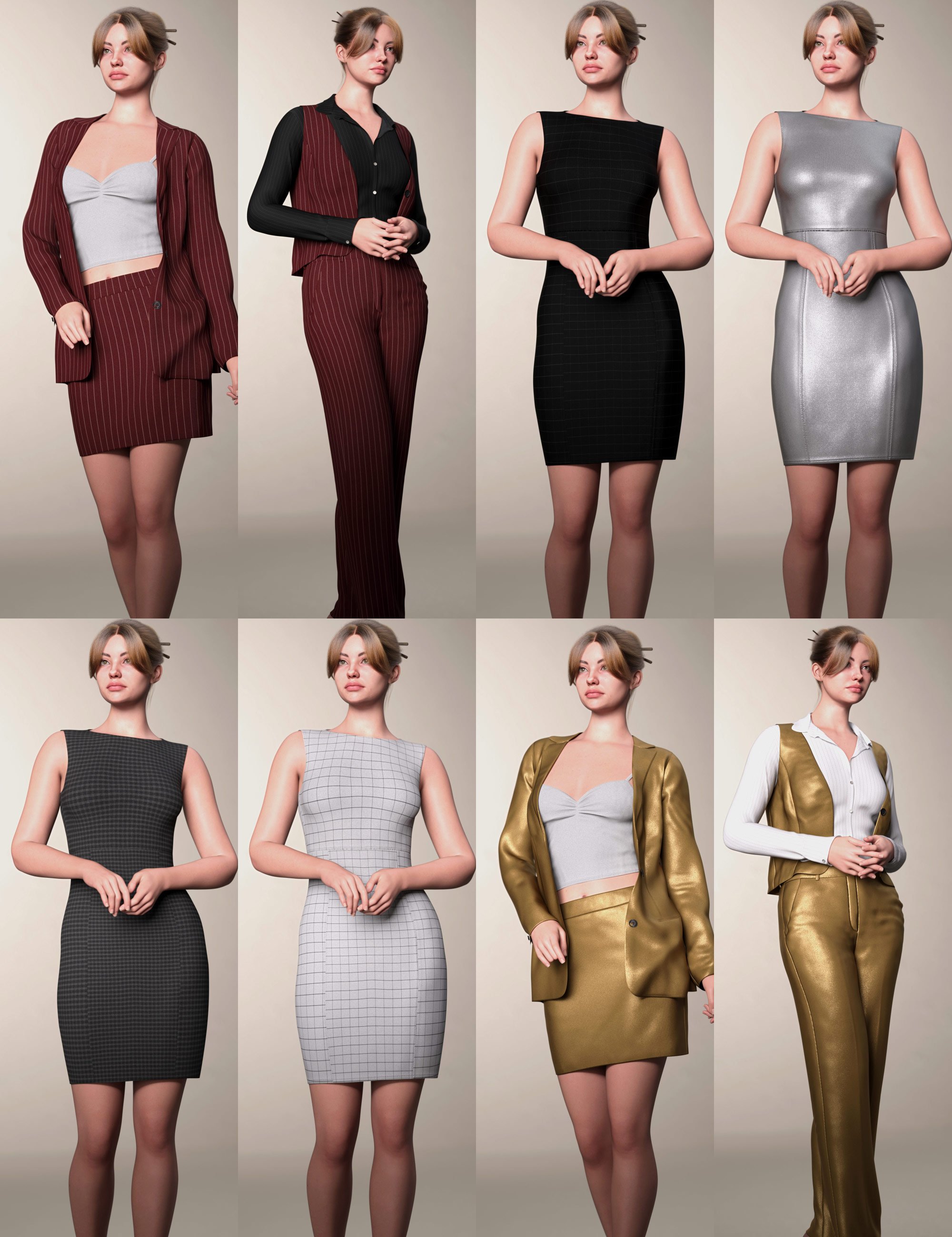 dForce Formal Wardrobe Mega Clothing Pack Texture Expansion by: outoftouch, 3D Models by Daz 3D