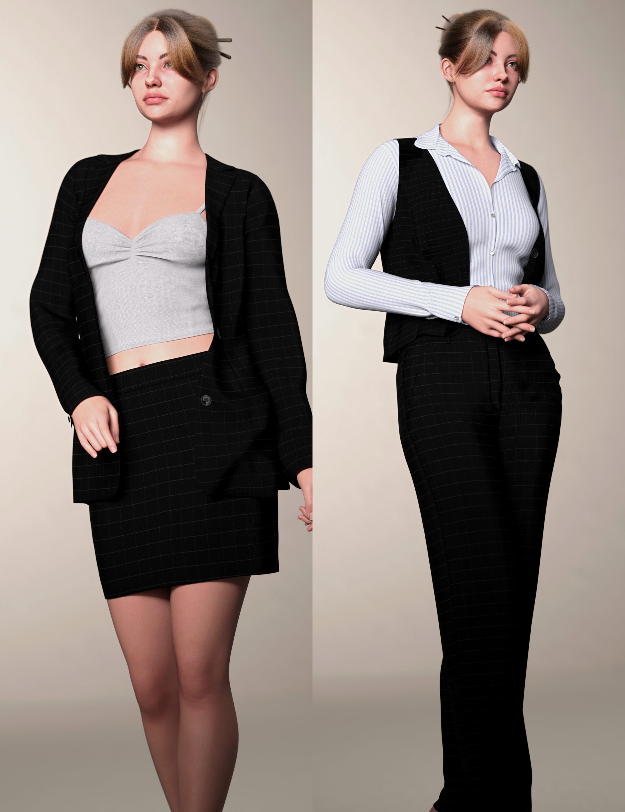 dForce Formal Wardrobe Mega Clothing Pack Texture Expansion