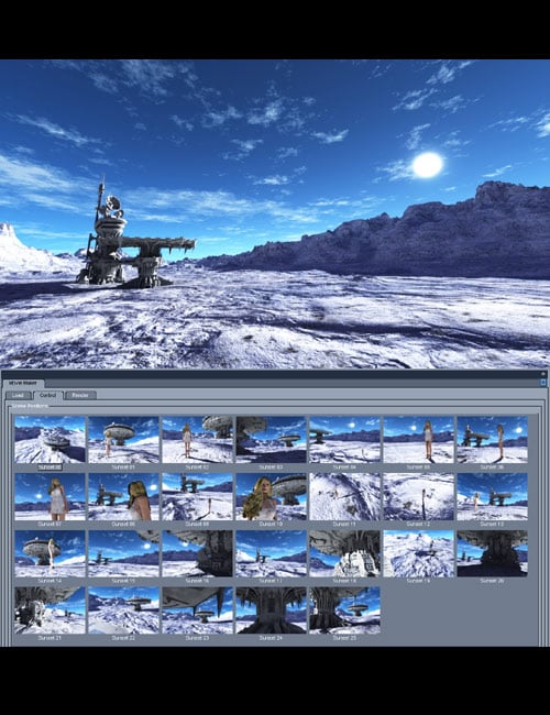 Movie Maker Iceplanet Base Day Background Pack