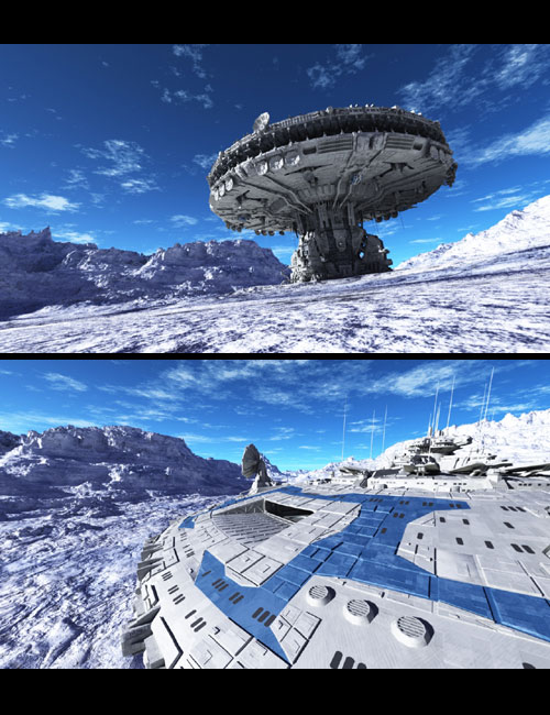 Movie Maker Iceplanet Base Day Background Pack Movie Maker Iceplanet Base Day Background Pack by: Dreamlight, 3D Models by Daz 3D