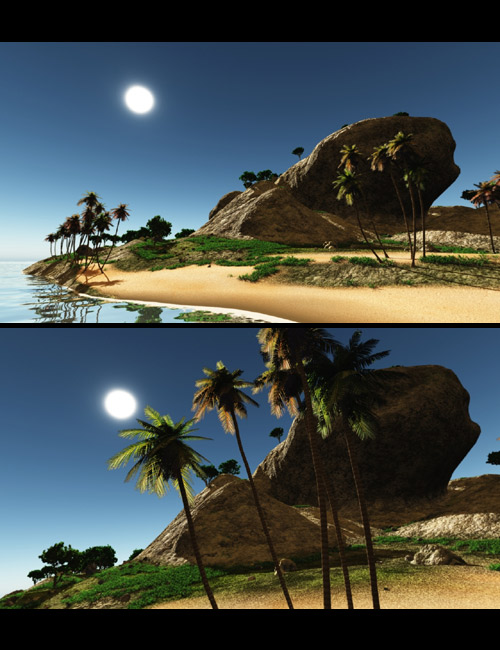 Movie Maker The Island Day Background Pack by: Dreamlight, 3D Models by Daz 3D