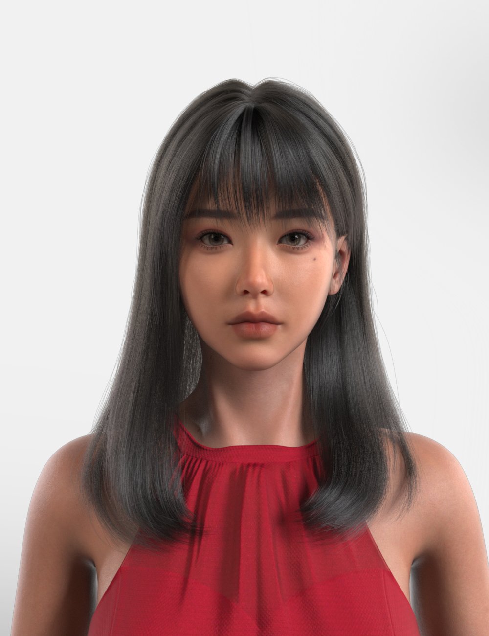 dForce XYZ Iron Hair for Genesis 9 by: XYZ, 3D Models by Daz 3D