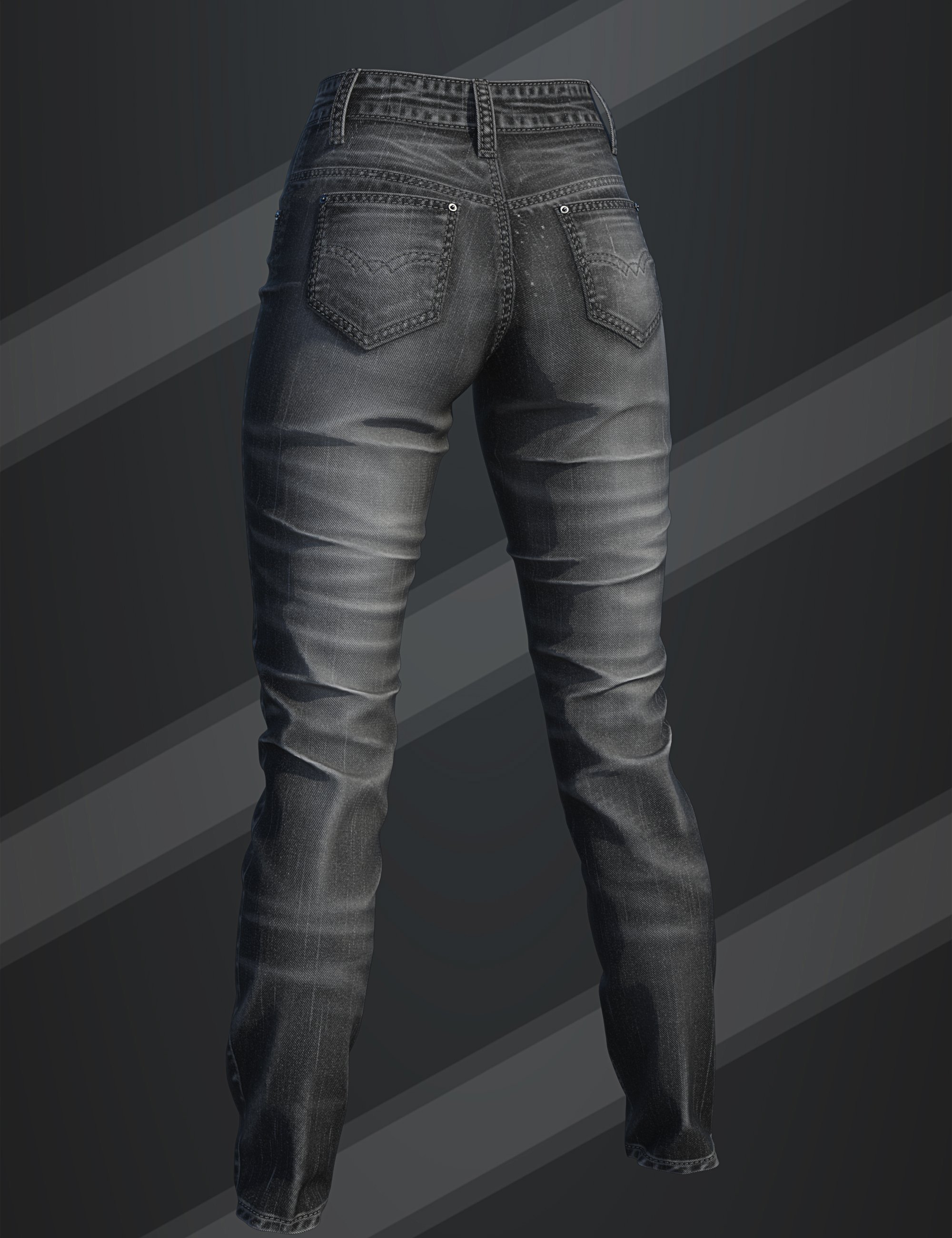 dForce SU Fashion Long Jeans for Genesis 9, 8.1, and 8 Female