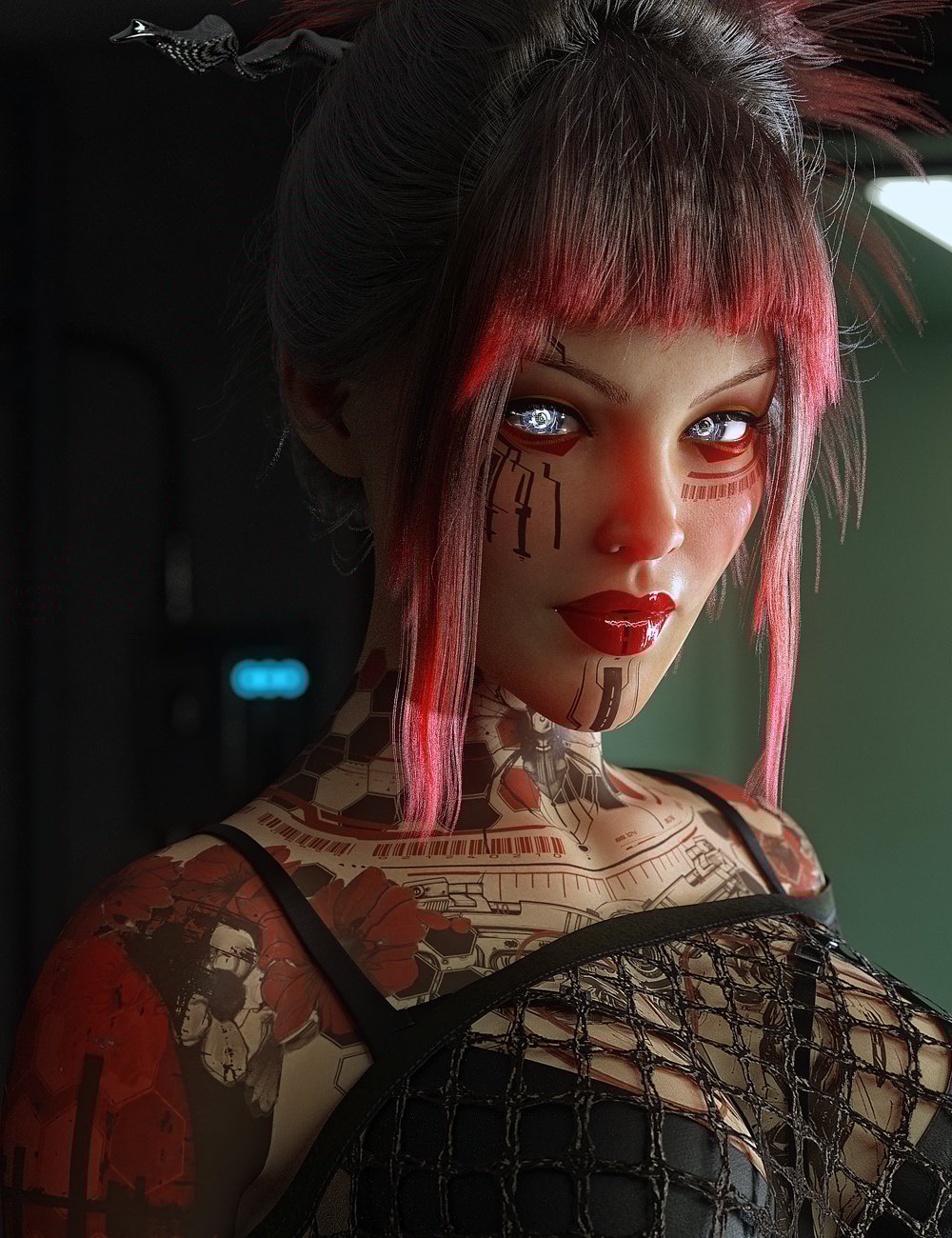 CyberPunk Collective Tattoos for Genesis 9 by: Morrisdeviney, 3D Models by Daz 3D