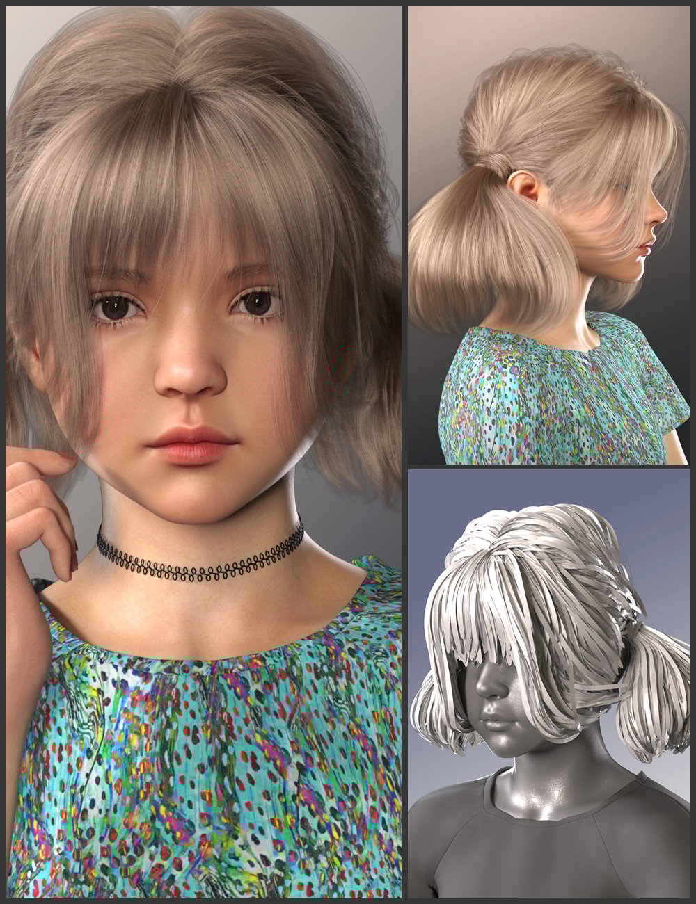 MB Shanny Hair for Genesis 9 by: Magic Brush, 3D Models by Daz 3D