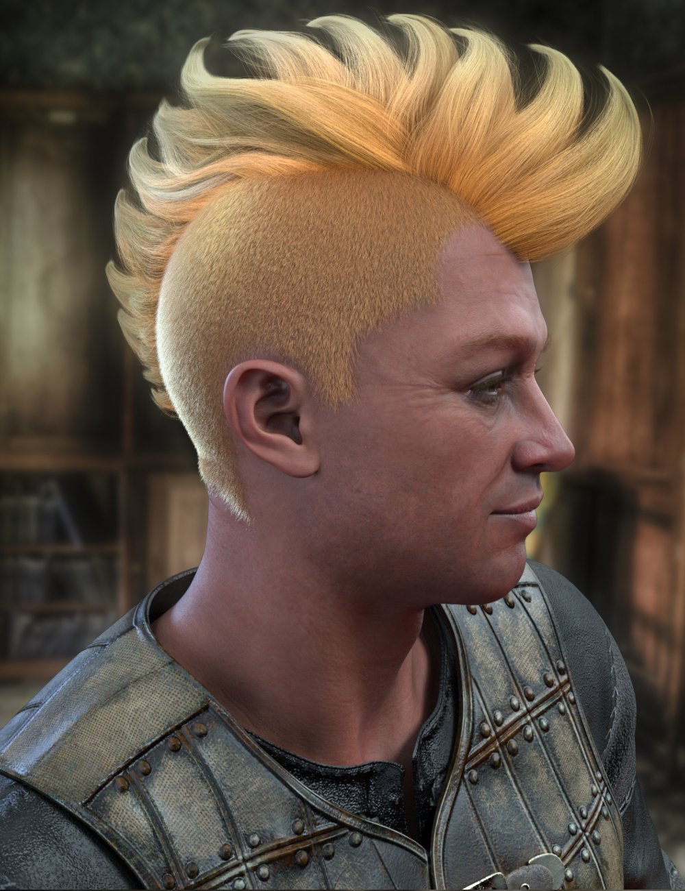 Spiked Hawk Hair for Genesis 9 by: Propschick, 3D Models by Daz 3D