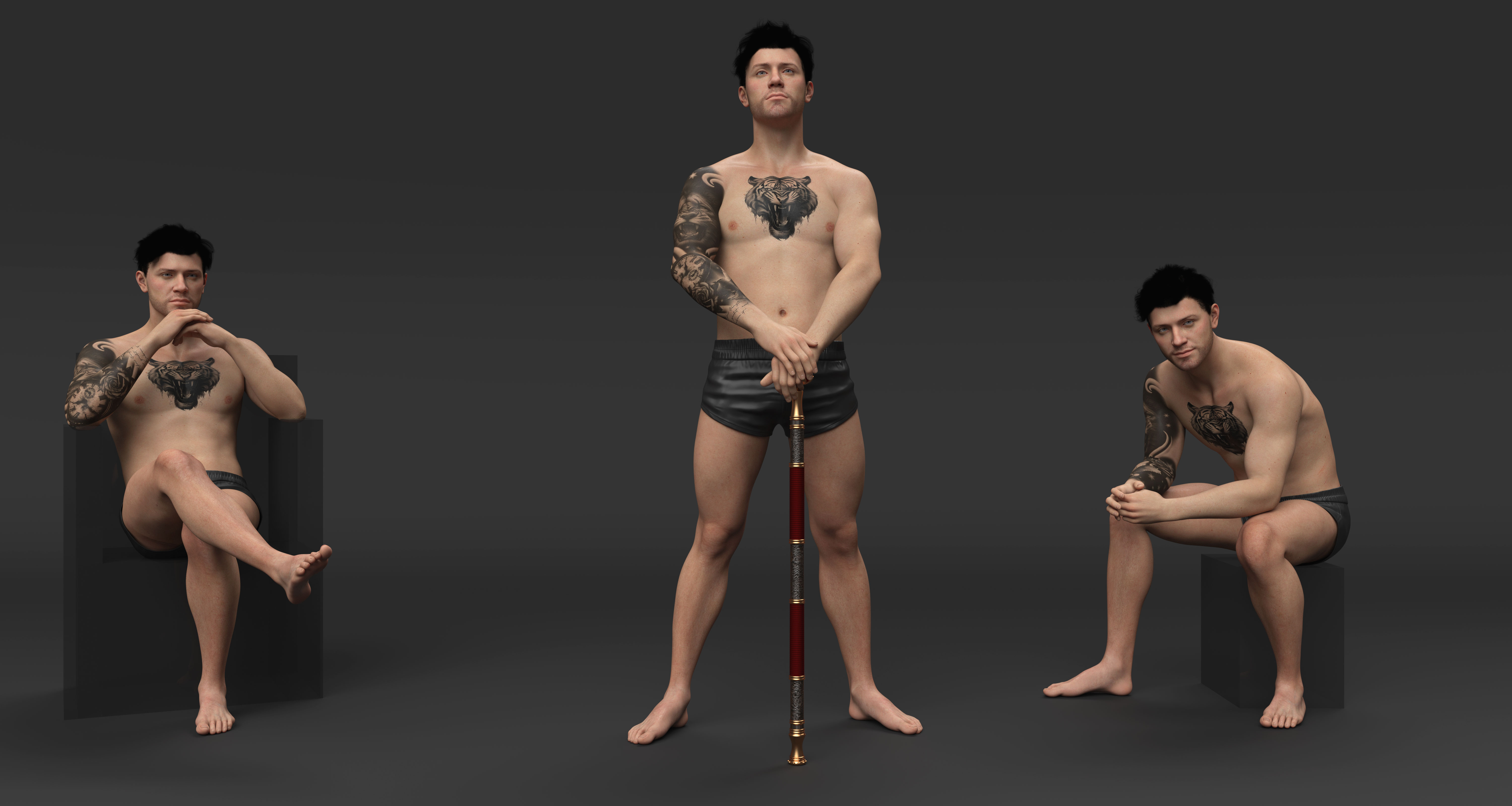 Hidden Legacy Poses for Genesis 9 & Genesis 8 Male