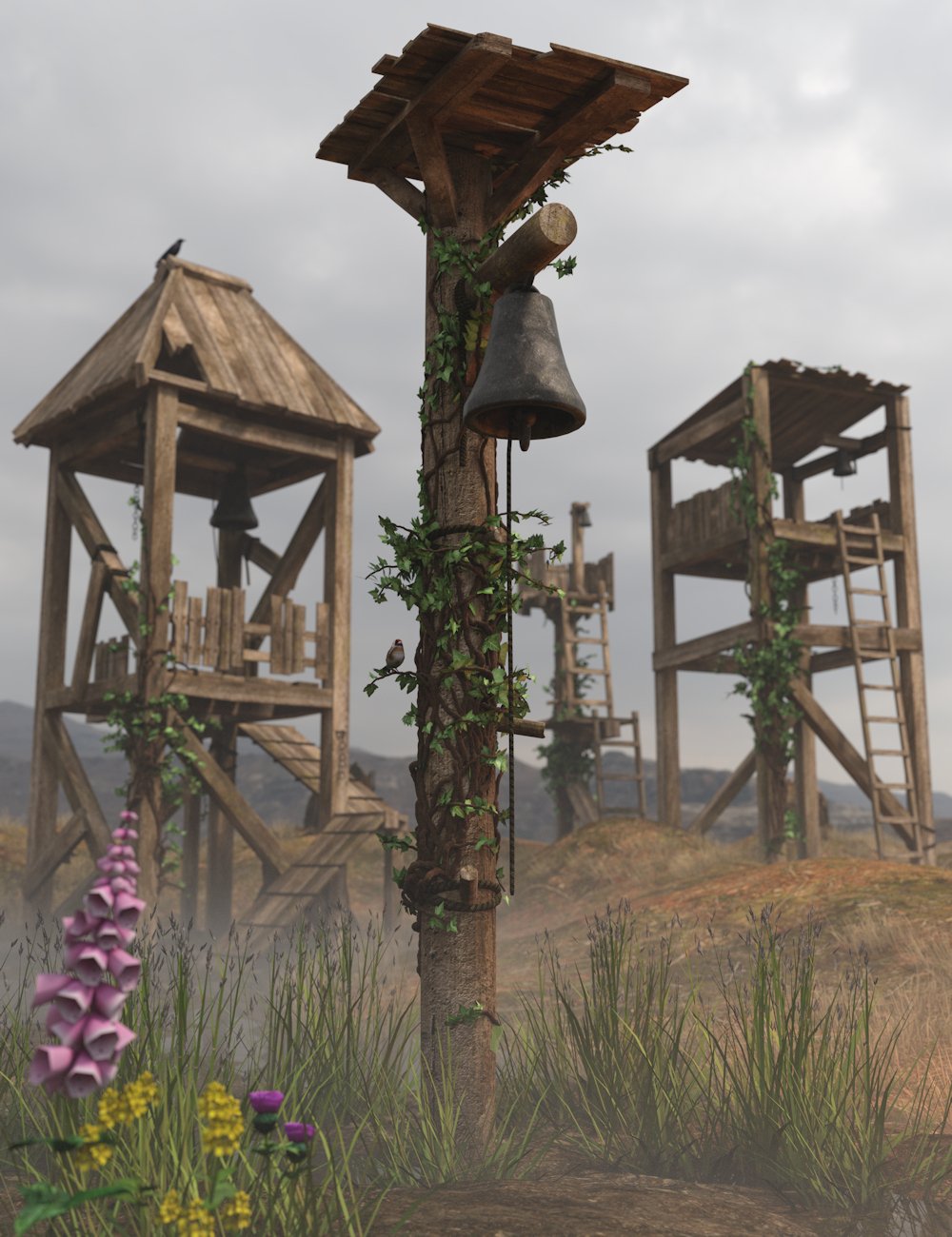 Medieval Bell Towers 2 by: Enterables, 3D Models by Daz 3D
