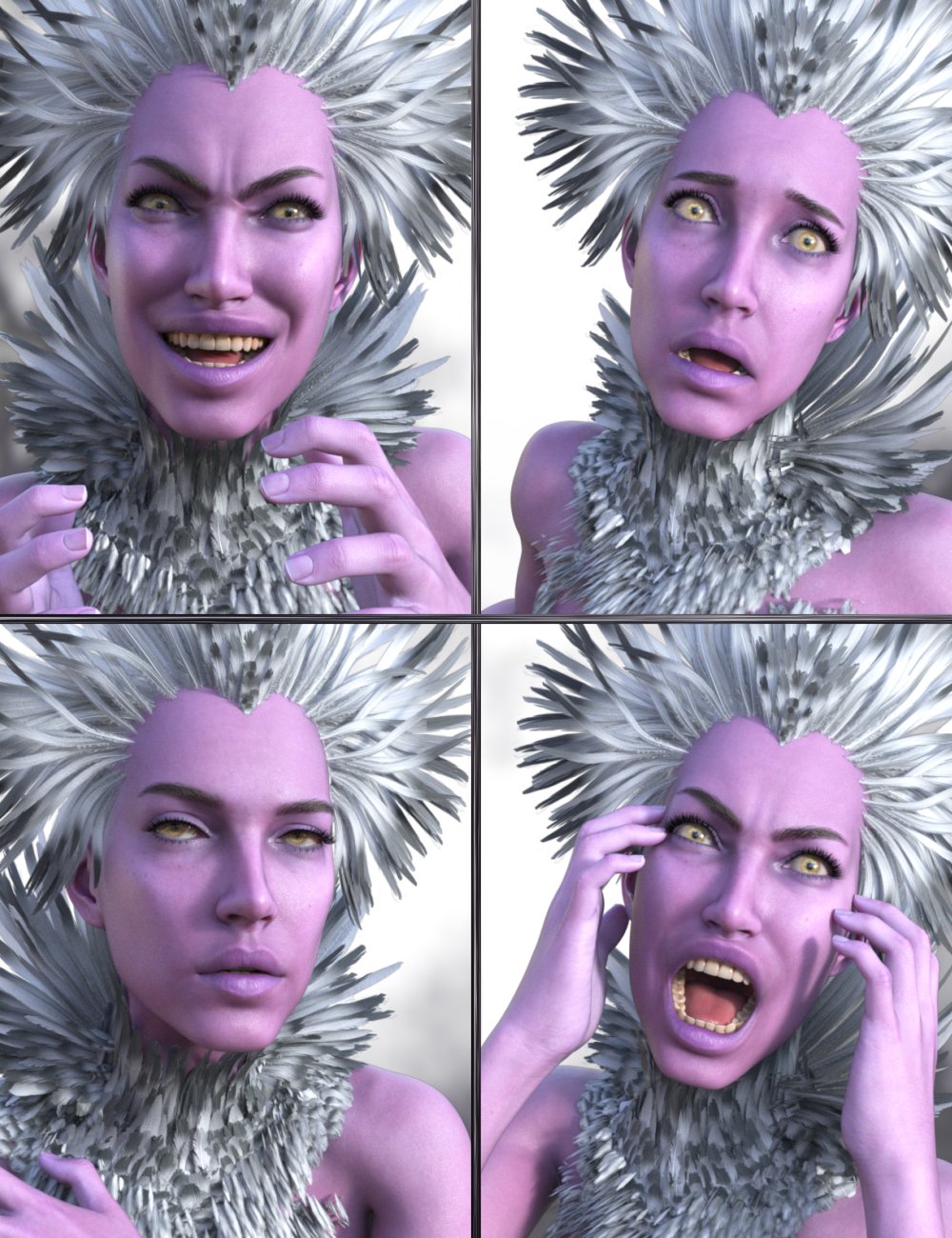 JW Out Of World Expressions for Ava 9 by: JWolf, 3D Models by Daz 3D