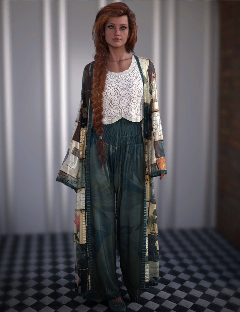 dForce Decorous Outfit for Genesis 9 and 8 Female by: ~Wolfie~, 3D Models by Daz 3D
