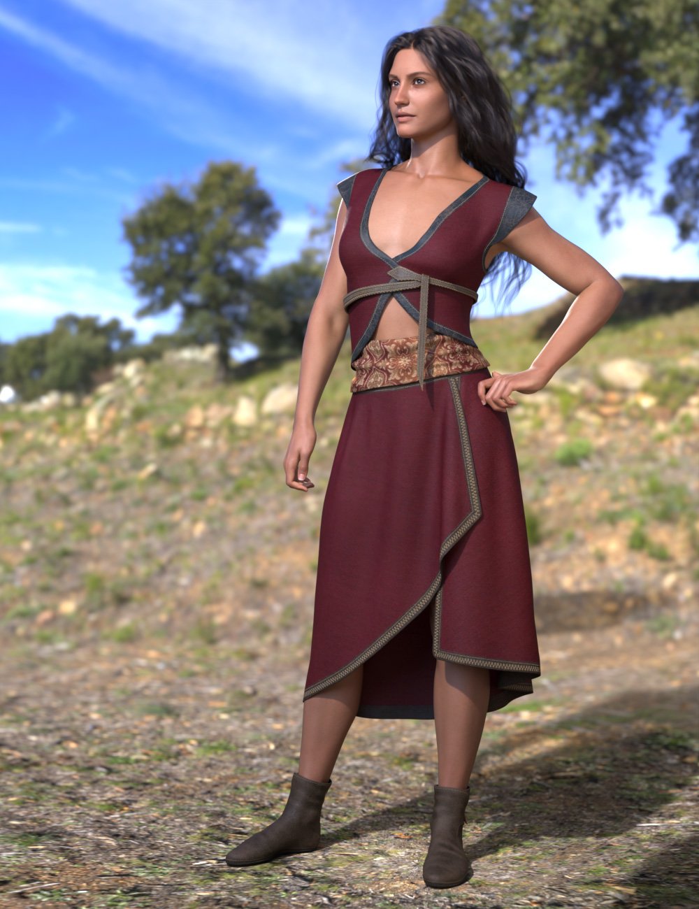 dForce Mistral Fantasy Outfit for Genesis 9