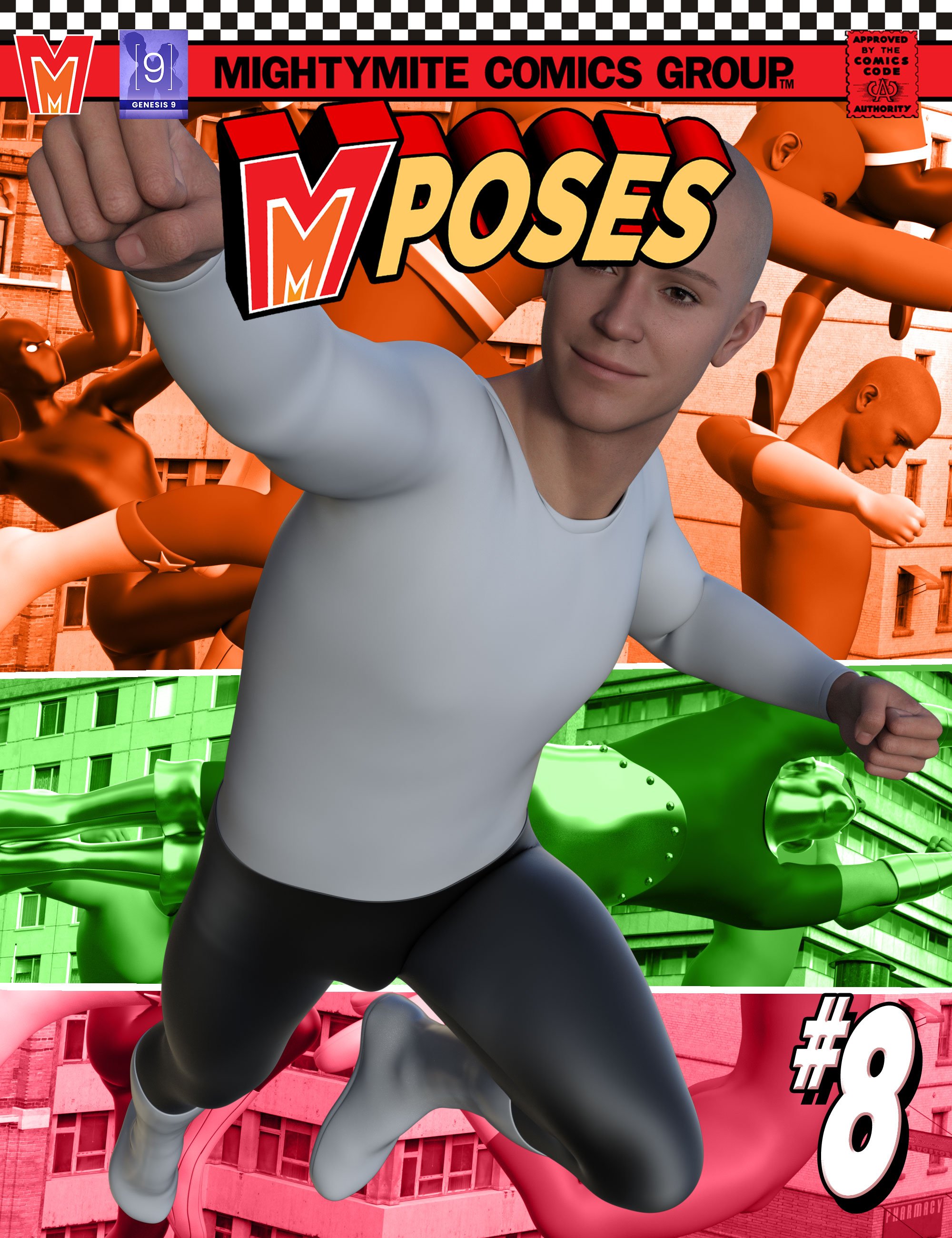 MightyMite Poses 008 Genesis 9 by: MightyMite, 3D Models by Daz 3D