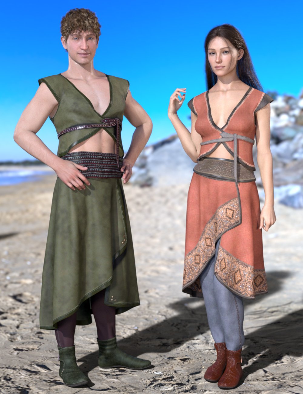dForce Mistral Fantasy Outfit Texture Addon by: esha, 3D Models by Daz 3D