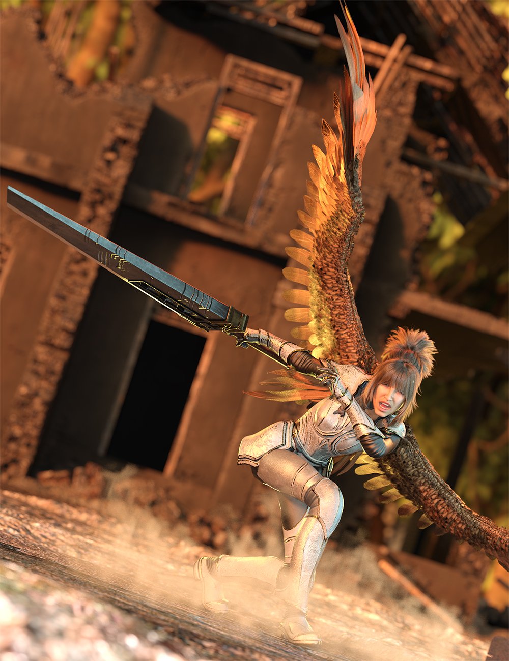 Angelical Hierarchical Poses for Genesis 9 and Aello Wings by: Ensary, 3D Models by Daz 3D