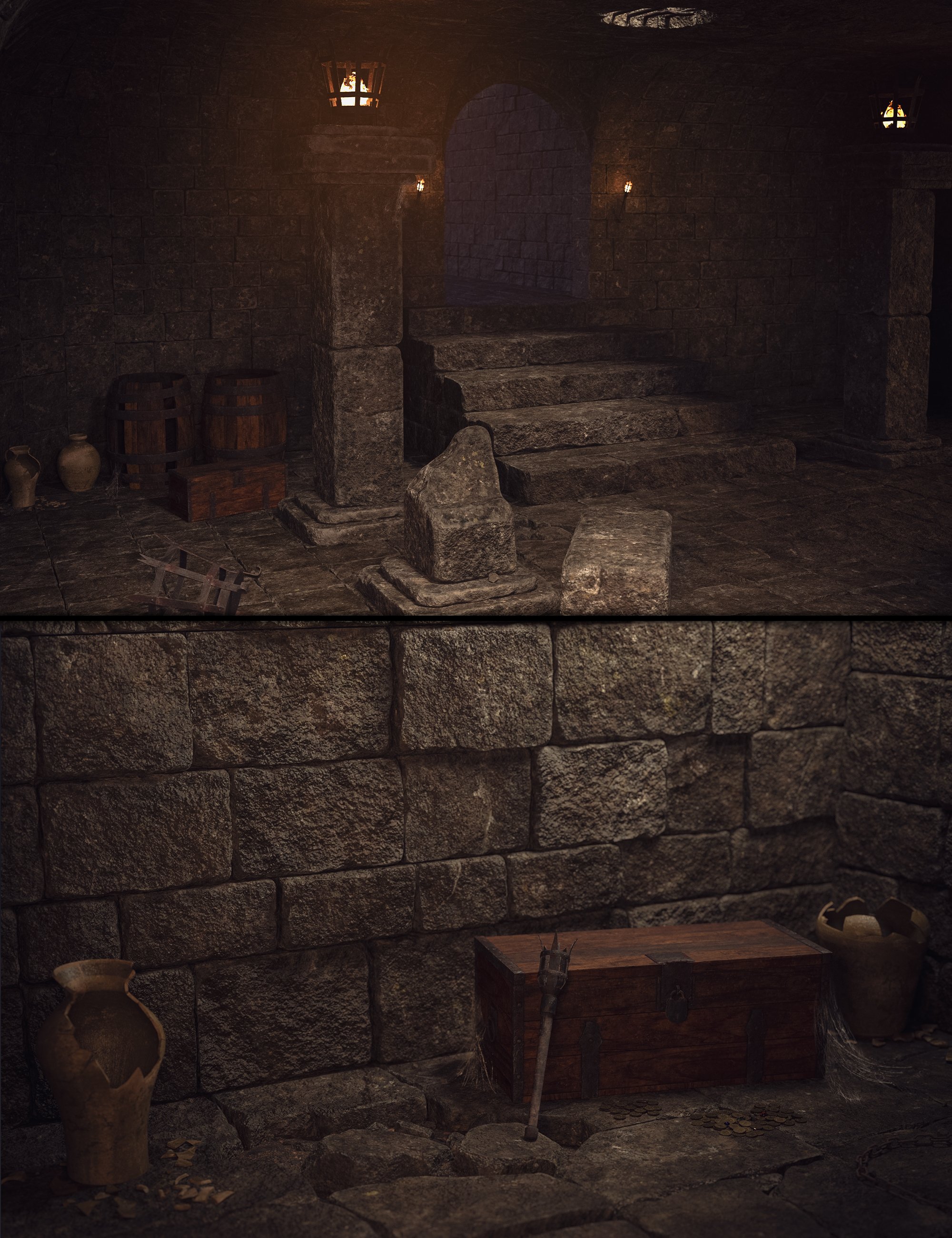 Modular Dungeon and Props Modular Dungeon and Props