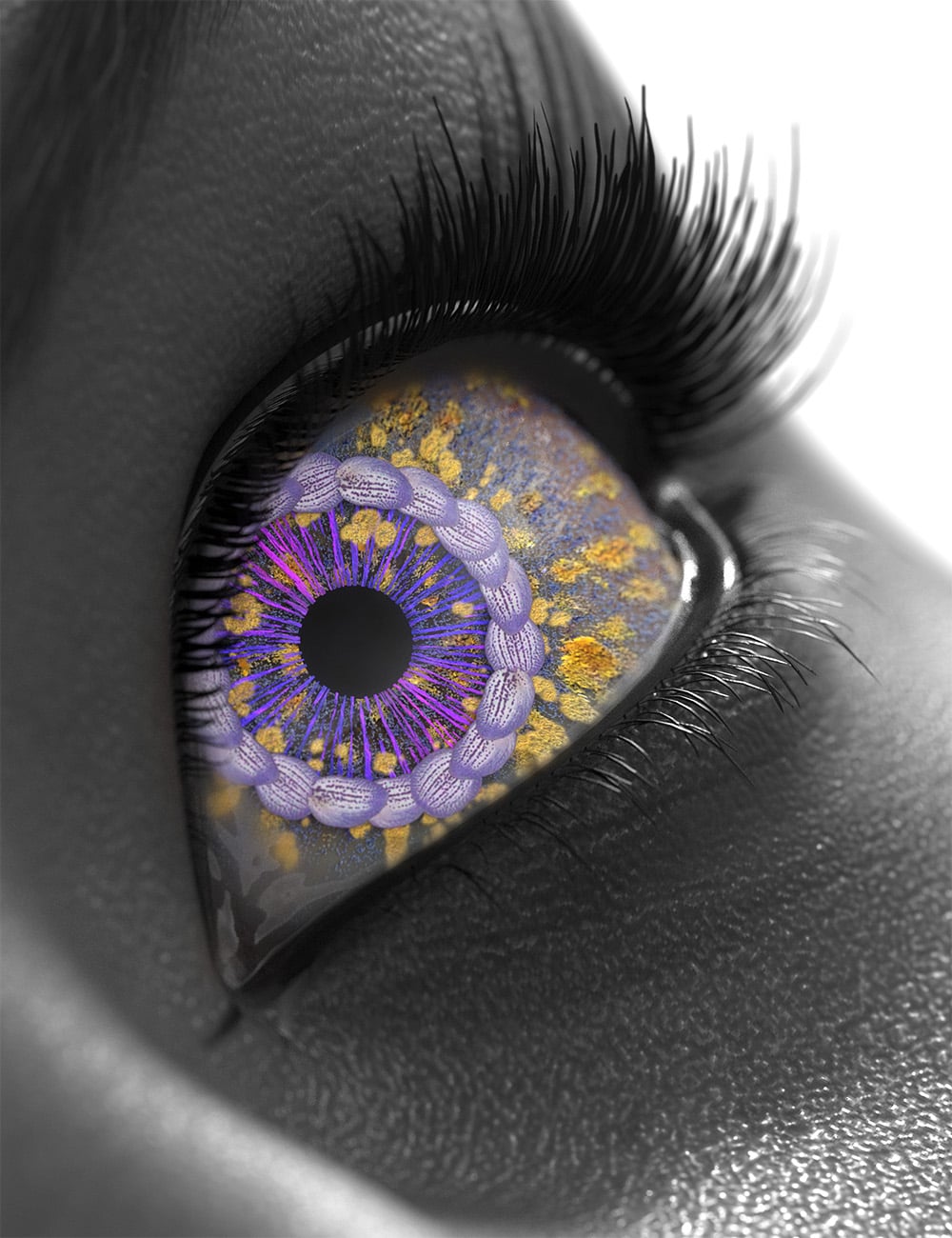 Pretty Petals Geoshell Eye Builder for Genesis 9 by: ForbiddenWhispers, 3D Models by Daz 3D