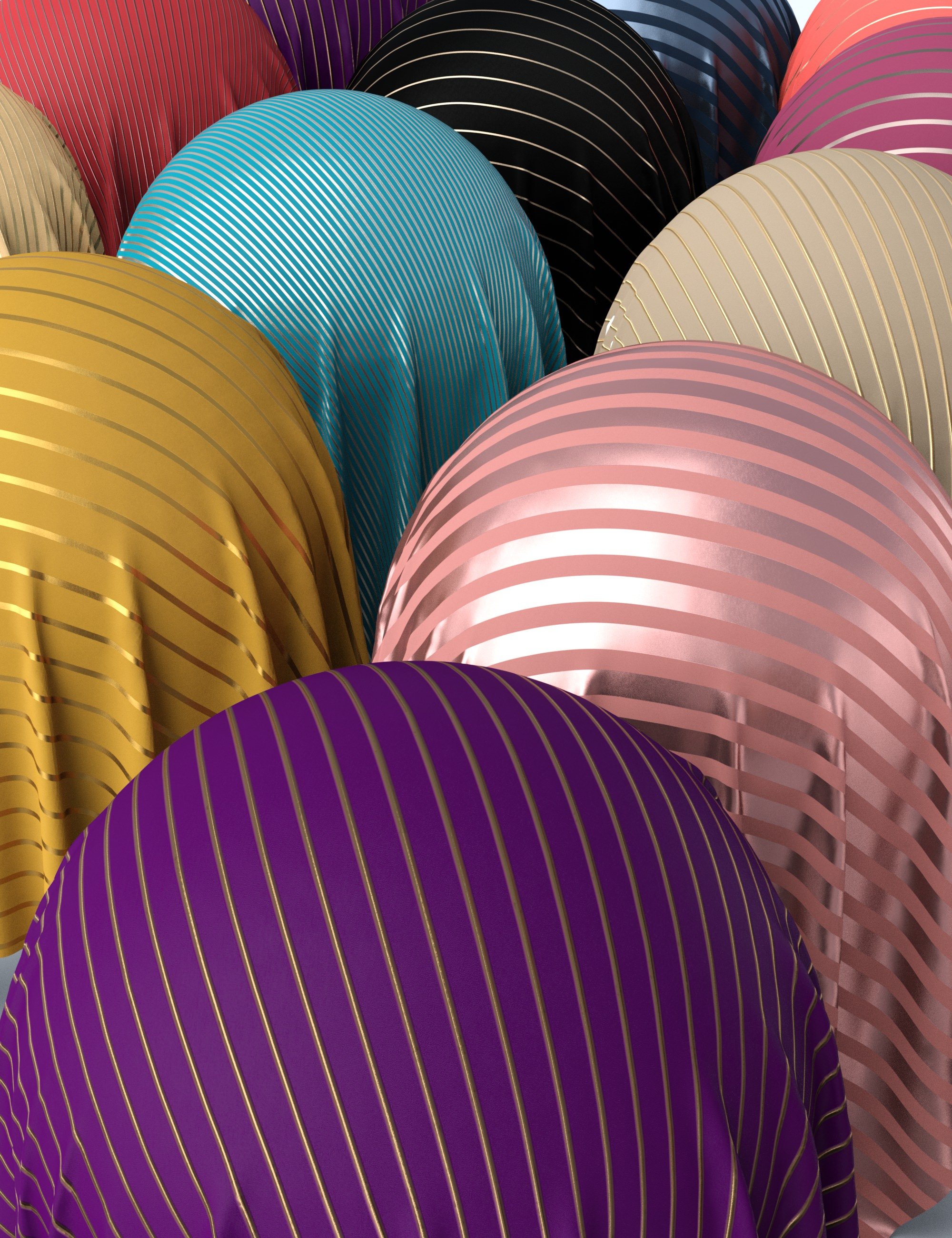 Opulence Stripes Fabric Iray Shaders - MR by: Nelmi, 3D Models by Daz 3D