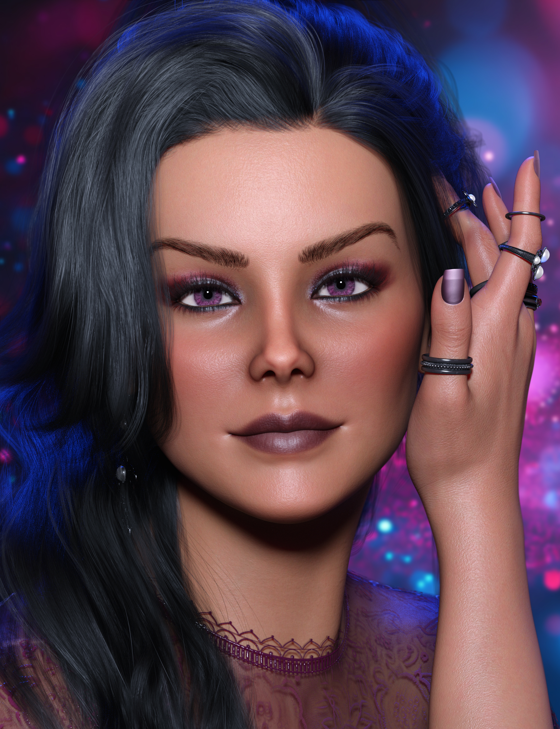 LM Kythie for Genesis 9 Female by: SpookieLilOneLuxey Muses, 3D Models by Daz 3D