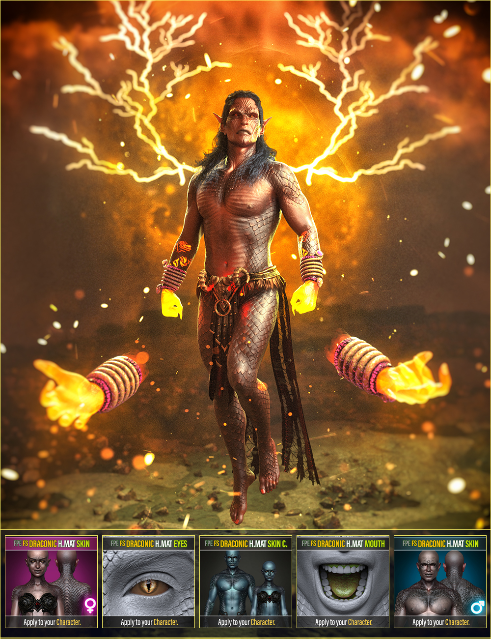 FPE Fantasy HD Skin Draconic for Genesis 9