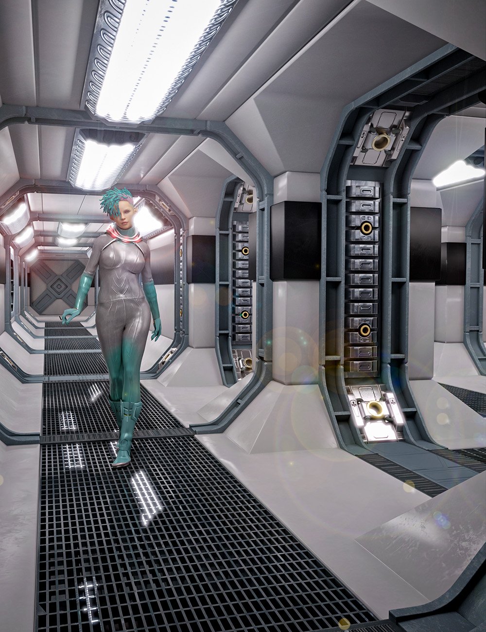 Orestes Sleek Sci Fi Corridors by: Orestes Graphics, 3D Models by Daz 3D