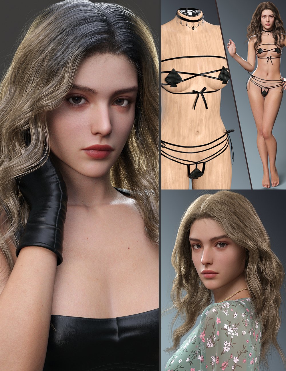 MB Yeimi HD for Genesis 9 Bundle by: Magic Brush, 3D Models by Daz 3D
