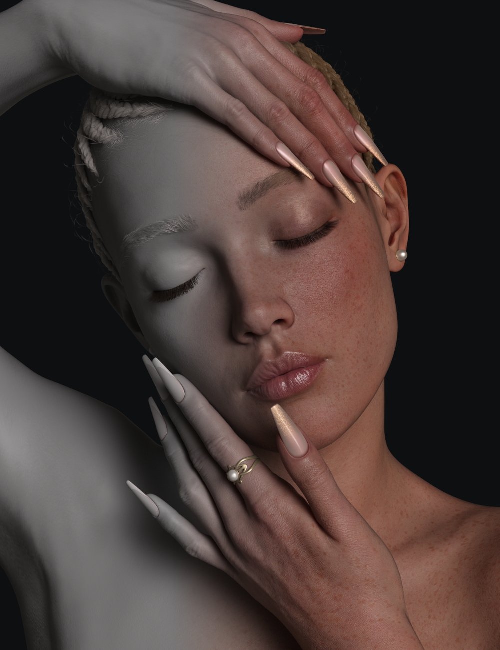 FK Manicure Muse Morphs and Materials for Genesis 9 MR Bundle by: Fabiana, 3D Models by Daz 3D