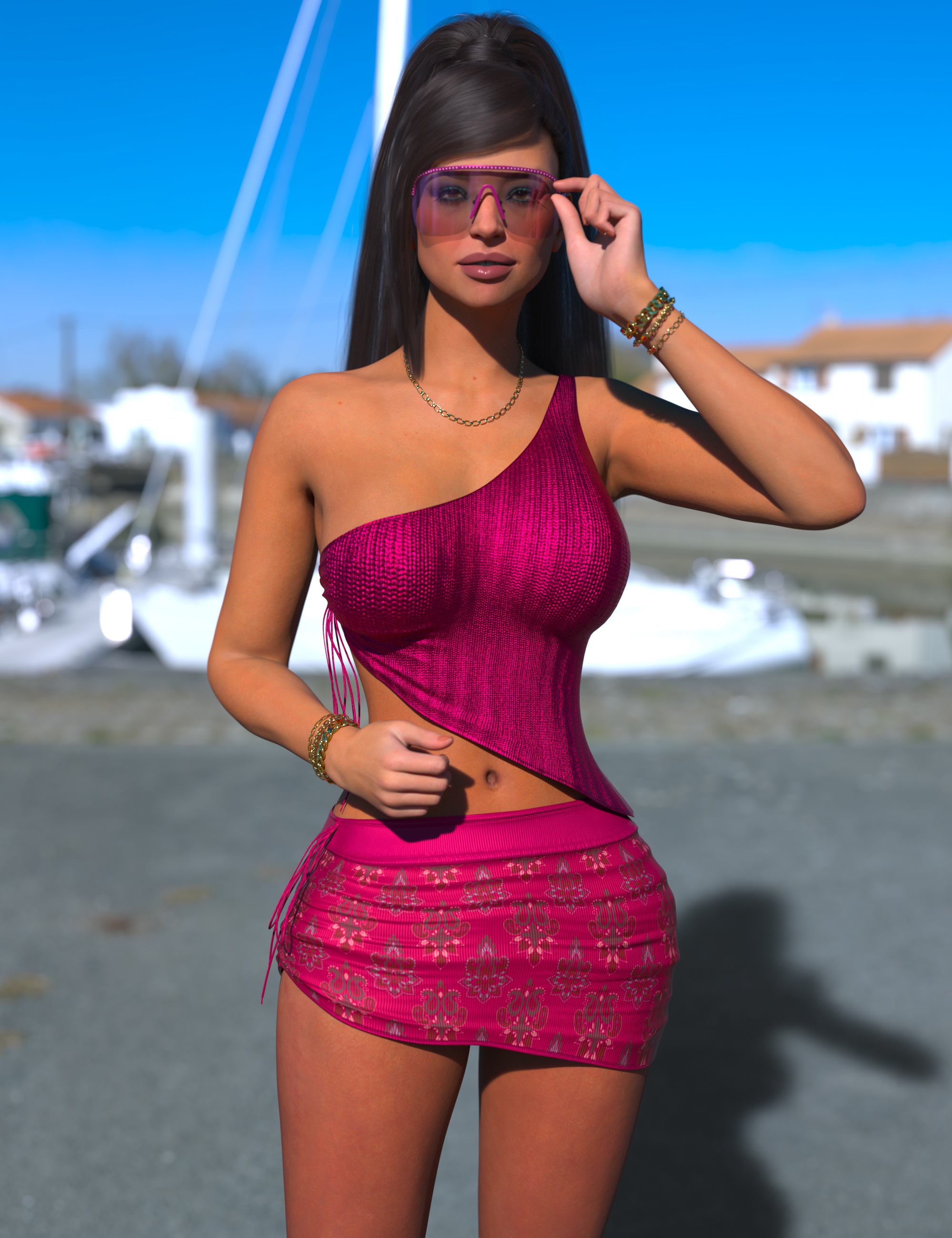 VERSUS - X-Fashion Milipili Outfit Texture Add-On by: Anagordvalkyrie, 3D Models by Daz 3D