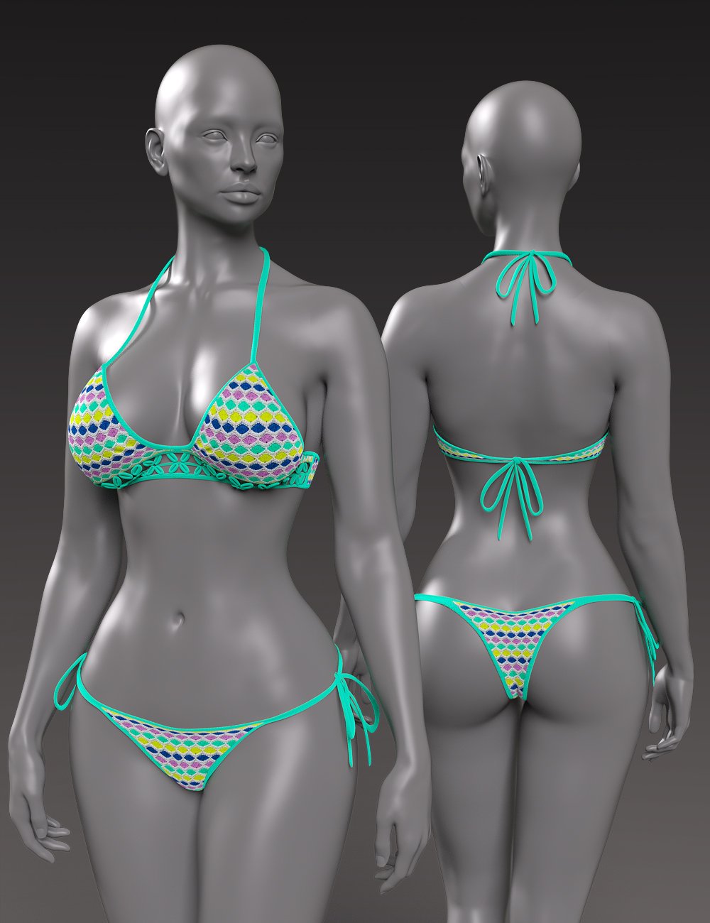VERSUS - X-Fashion Crochet Bikini Texture Add-On