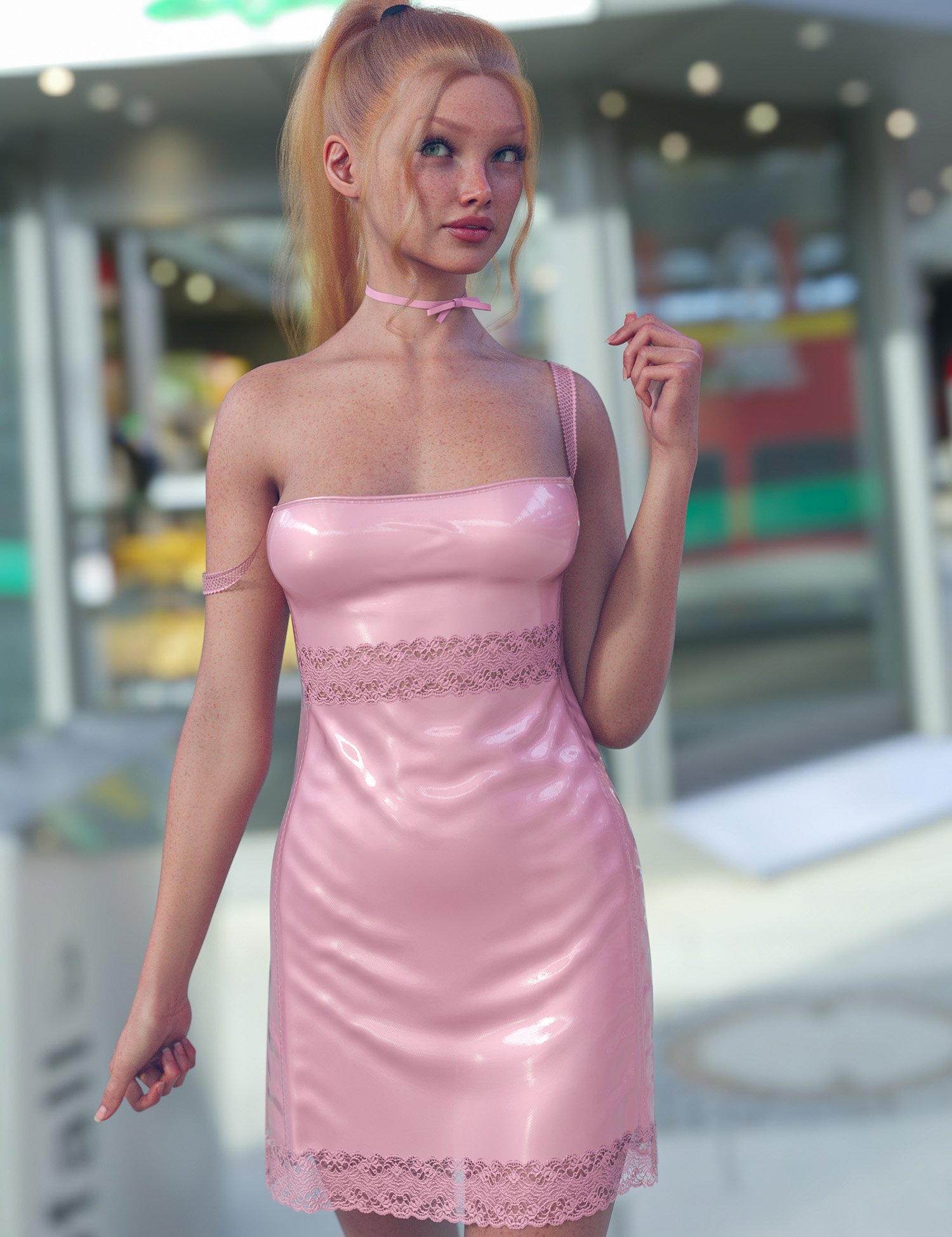 dForce Candy Candy Dress for Genesis 9 by: Lilflame, 3D Models by Daz 3D