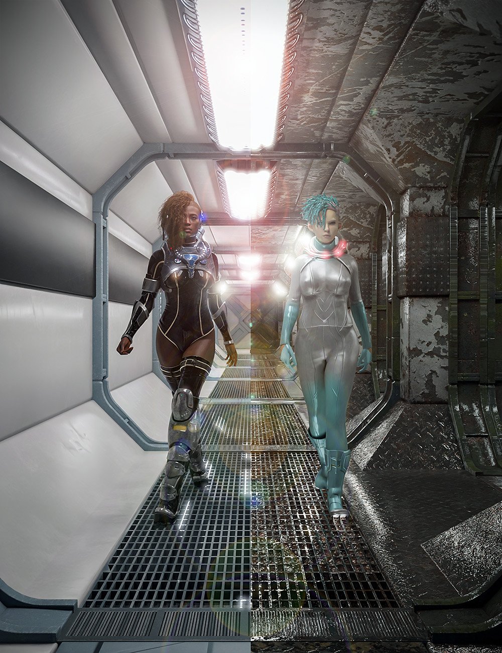 Orestes Sci Fi Corridors Bundle by: Orestes Graphics, 3D Models by Daz 3D