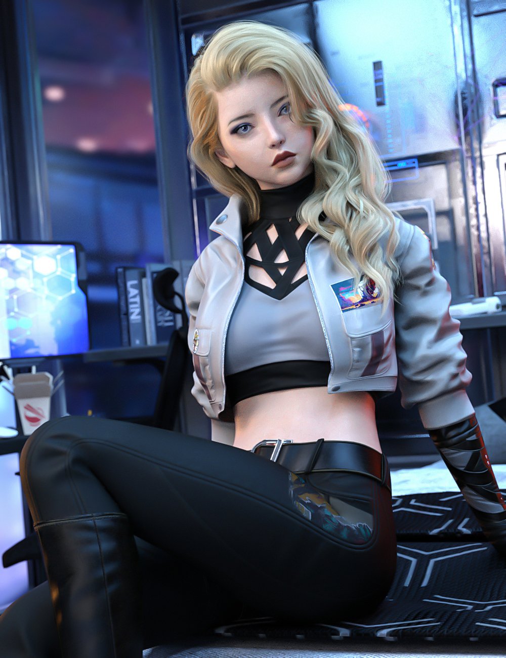 EG GFXC Hair, konsx, and EG Lovely Poses for Genesis 9 Bundle by: Ergou, 3D Models by Daz 3D