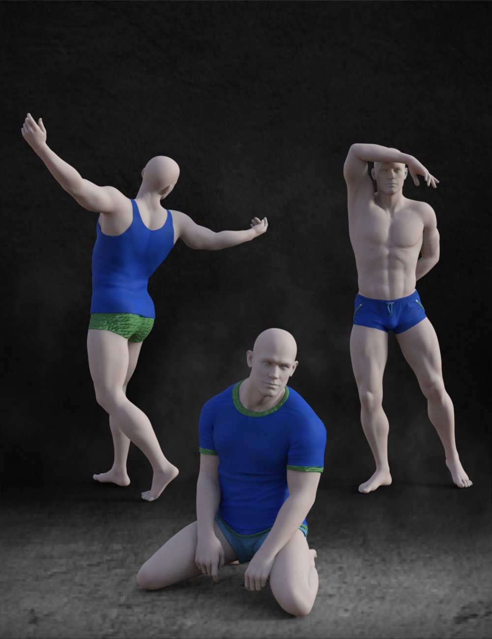 Amazing Model Males 3 for Genesis 9, 8.1, 8, and 3 Males by: Muscleman, 3D Models by Daz 3D