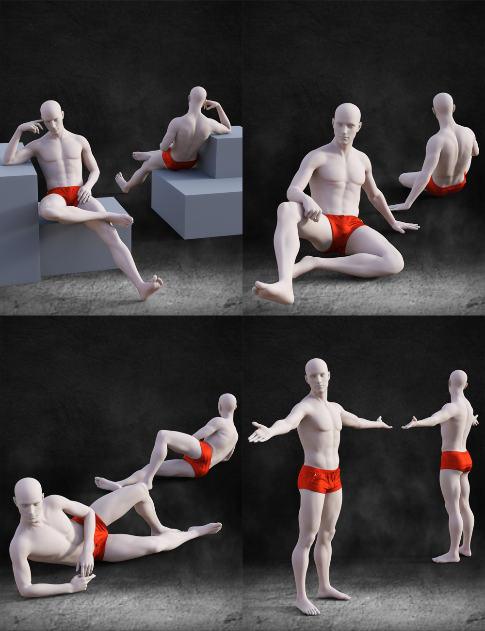 Amazing Model Males 3 for Genesis 9, 8.1, 8, and 3 Males