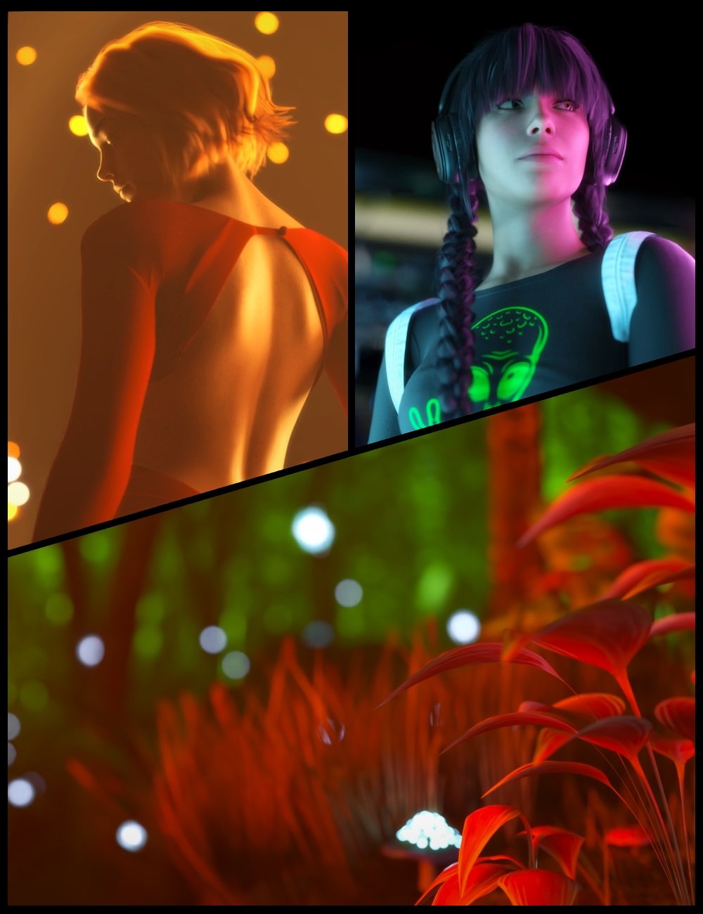 Iray Cinematic Ghost Lights by: KindredArts, 3D Models by Daz 3D