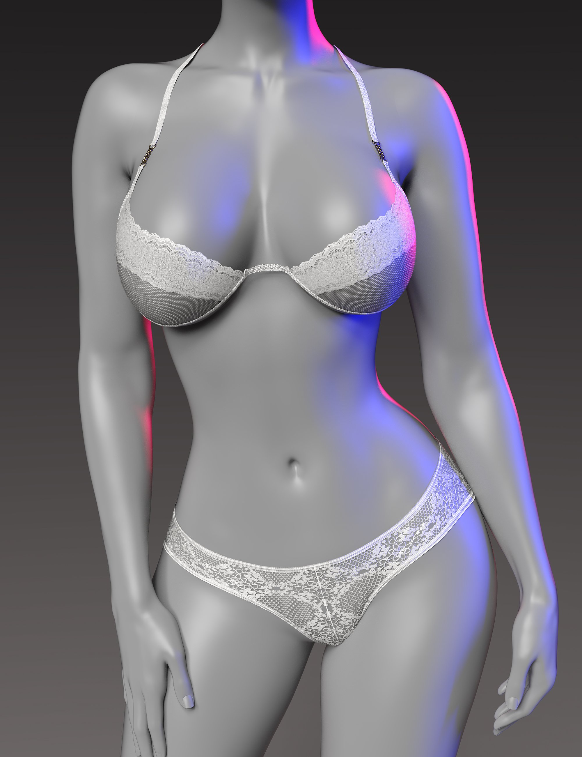 InStyle - Angelic Belle Lingerie Set Texture Add-On by: valkyrieAnagord, 3D Models by Daz 3D